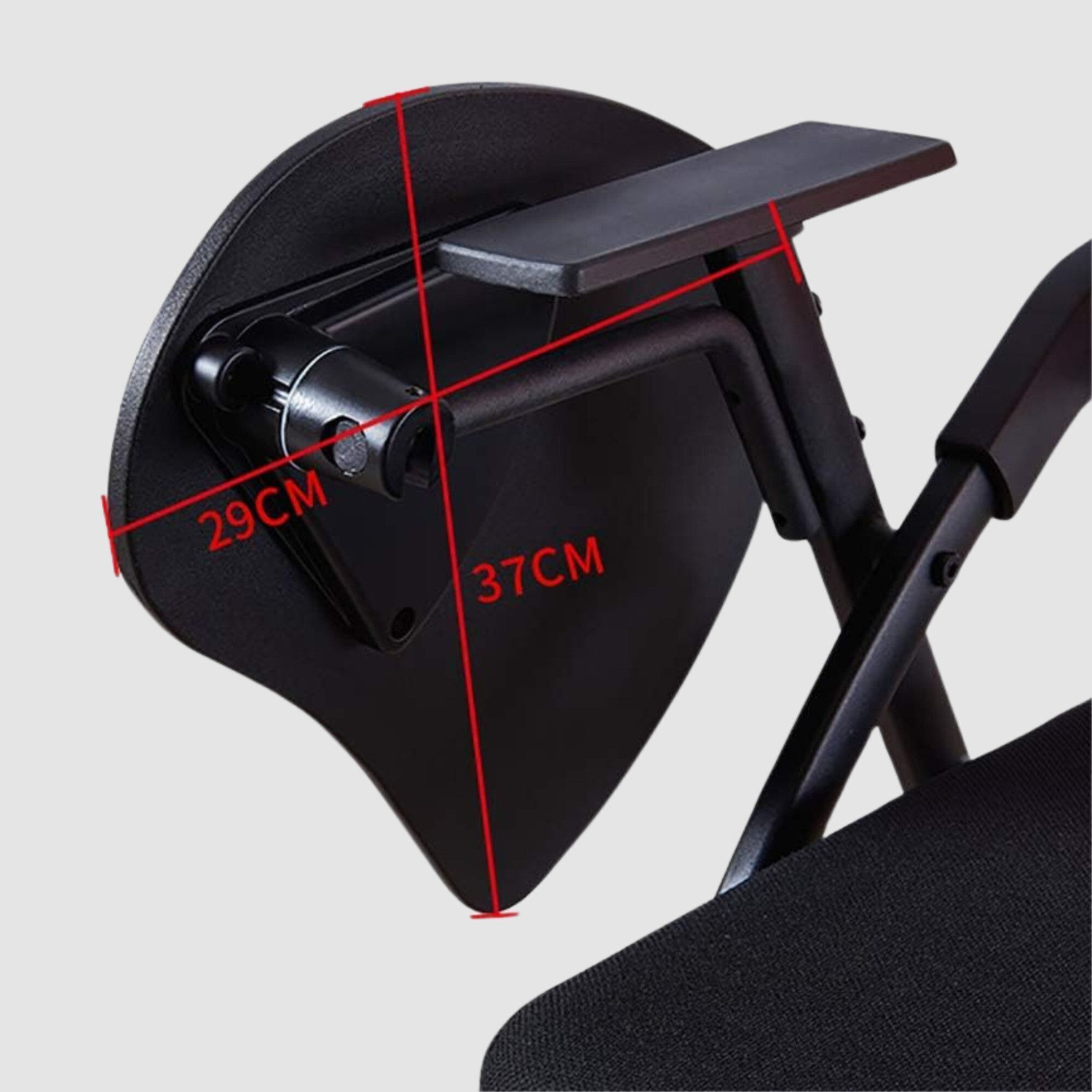 Image of POLO Folding Study Chair With Cushion & Adjustable Writing Pad Micro Suede Study Folding Chair