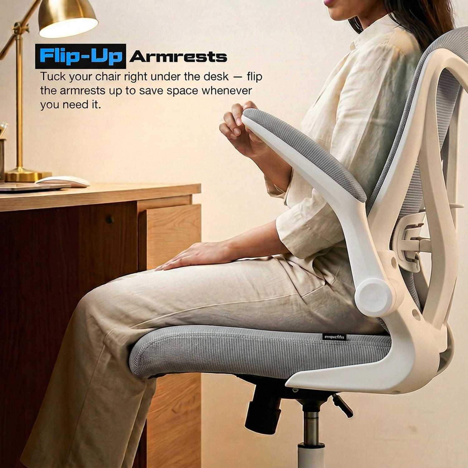 Image of Drogo Ergonomic Office Chair for Work from Home Computer Chair with Lumbar Support Mesh Office Executive Chair