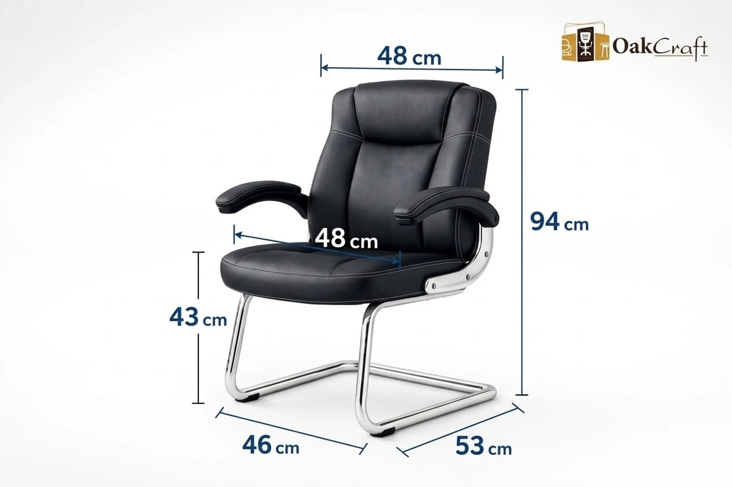 Image of Oakcraft 01 Visitor Leatherette Office Executive Chair