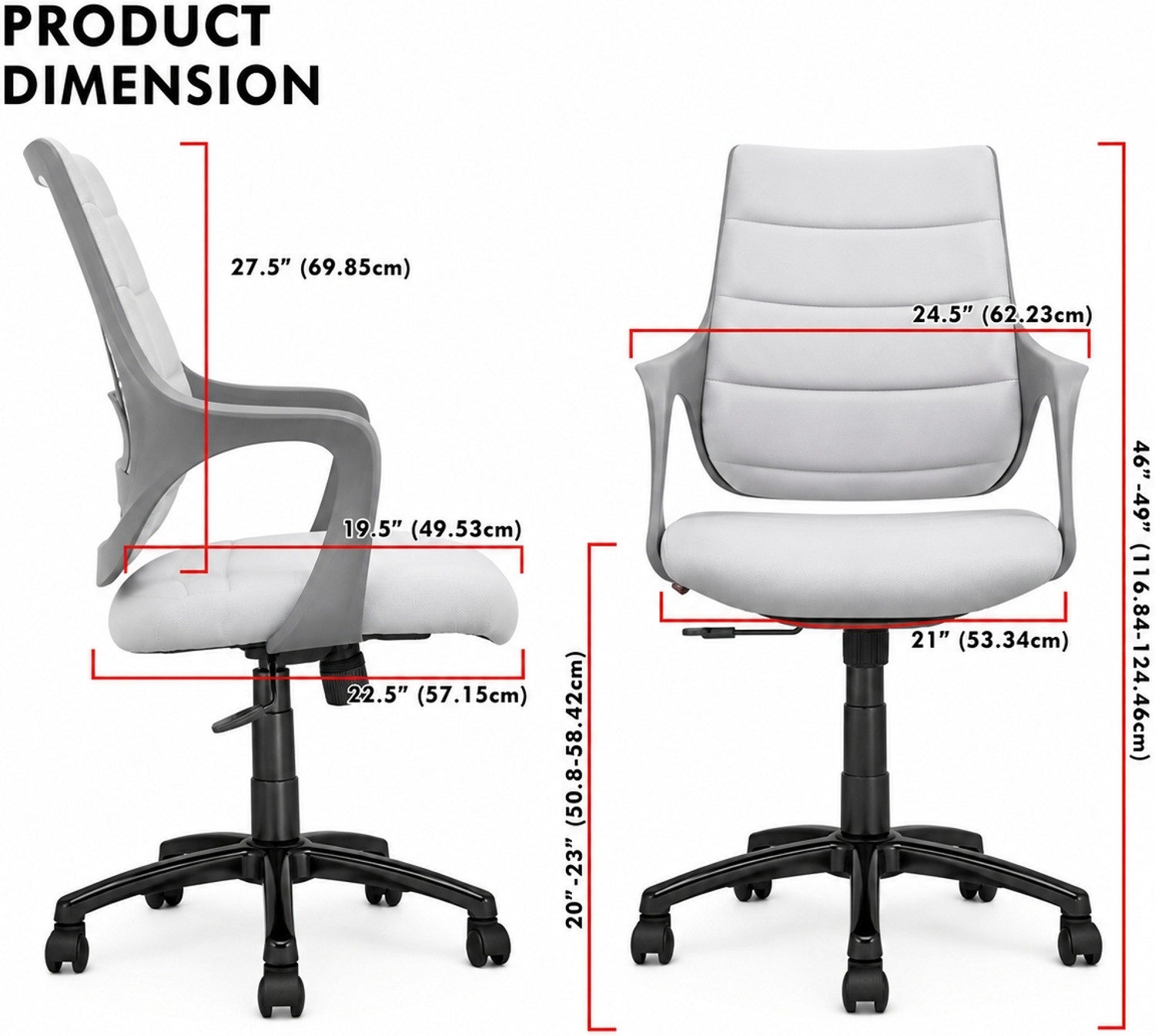 Image of Aayra Royal Ultra Premium Ergonomic Mid Back Office Chair | Leatherette Office Executive Chair