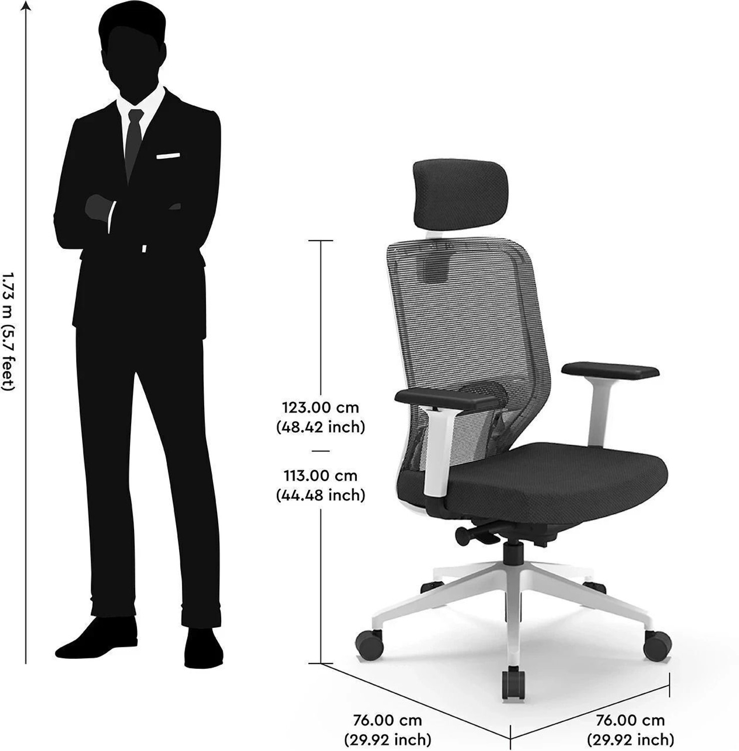 Image of Interio by Godrej Greta High Back Fabric Office Executive Chair