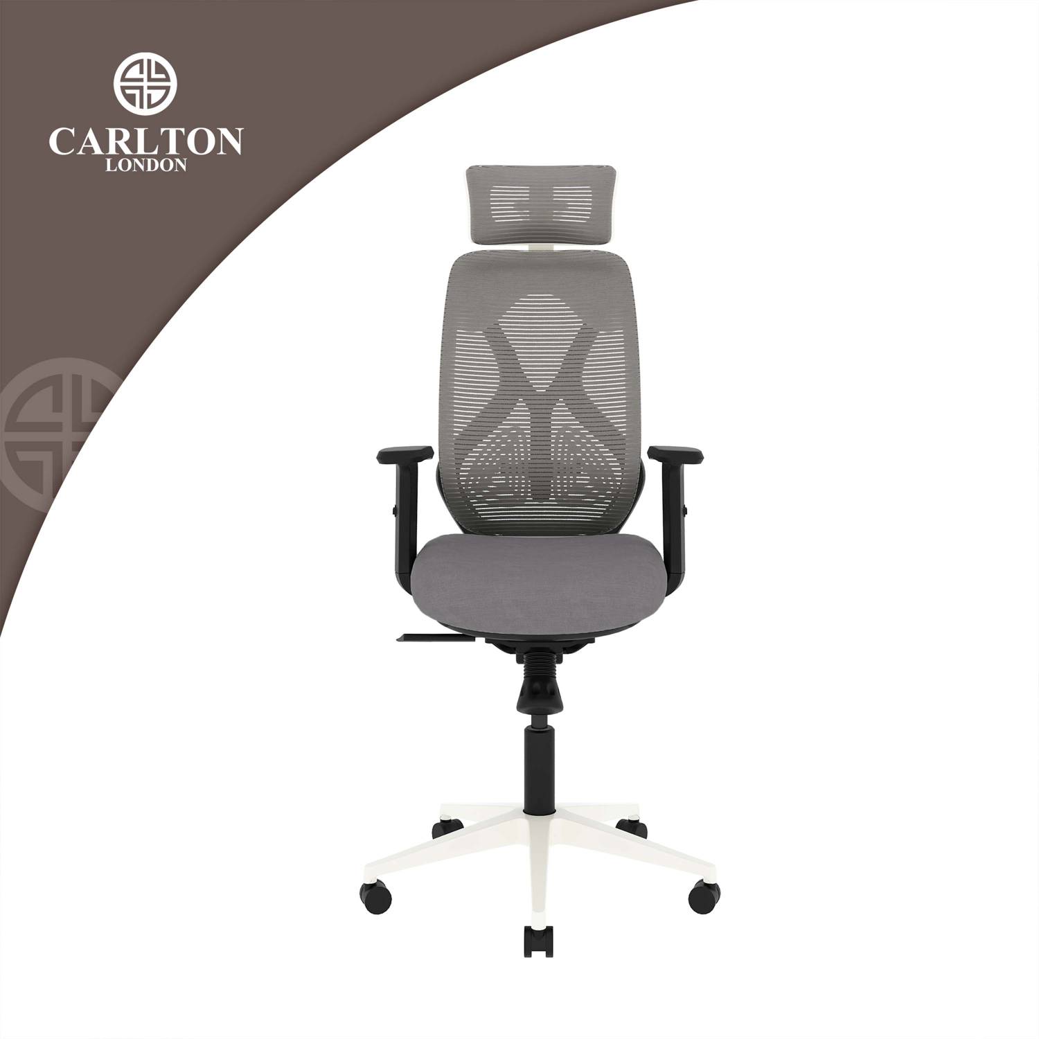 Carlton London Atlas Mesh Adjustable Arm Chair, Gray - Image 2