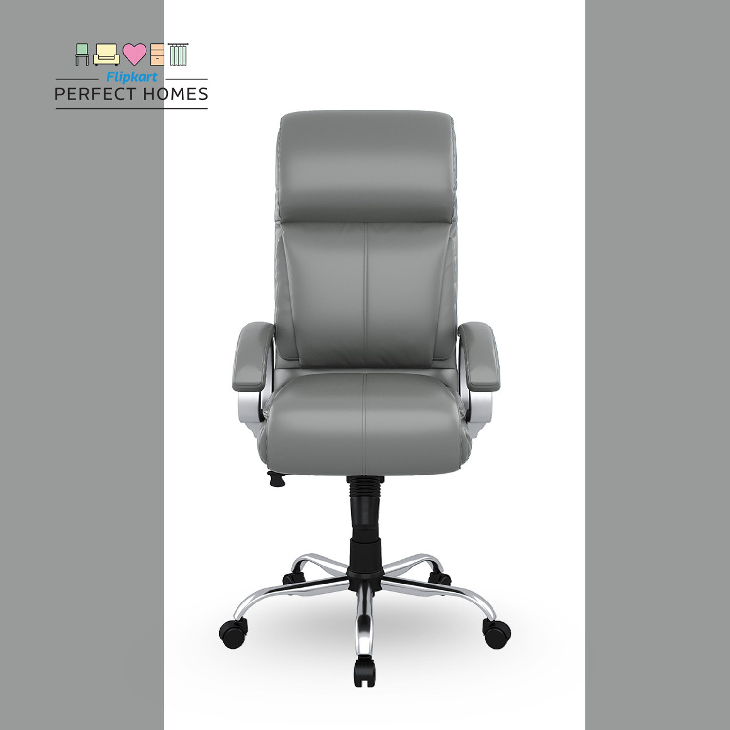 Image of Flipkart Perfect Homes Henry Split Leather Office Adjustable Arm Chair