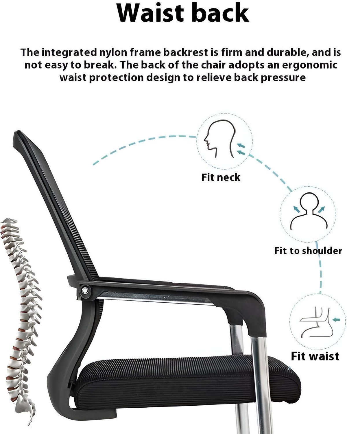 Image of OakAura Office Chair, Studing & Gaming Chair, Home Desk Chair, Library & Reception Chair Mesh Office Arm Chair