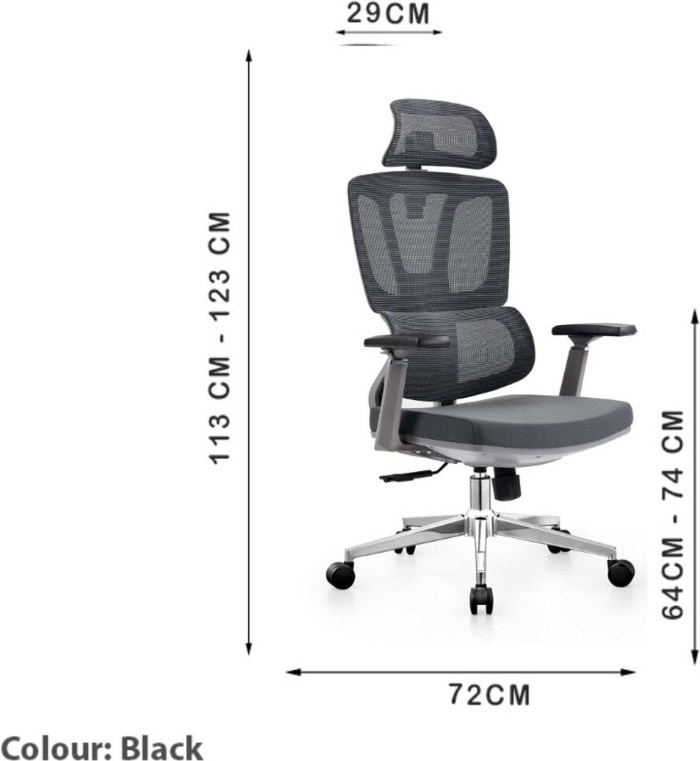 Image of KARA FURNITURE 121 Highback Nylon Office Executive Chair