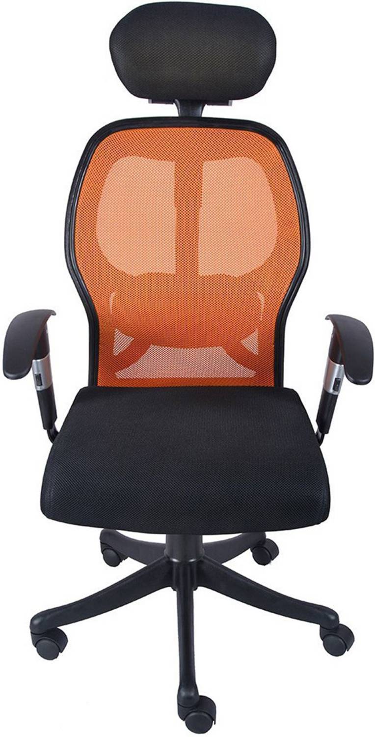 Flipkart Perfect Homes Sango X Fabric Office Arm Chair (Orange, O...mo
