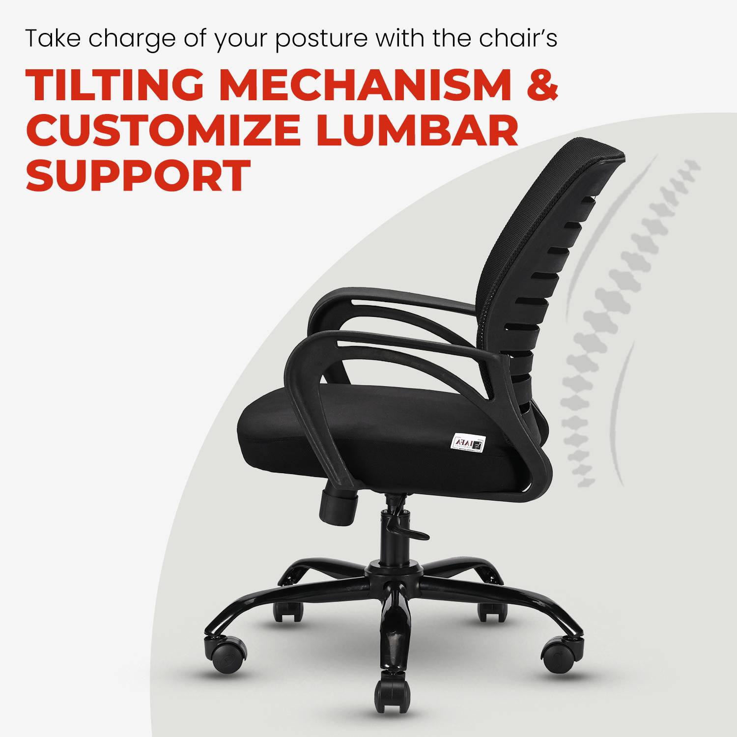 IAFA Diego Mid Back Ergonomic Office Chair - Image 3