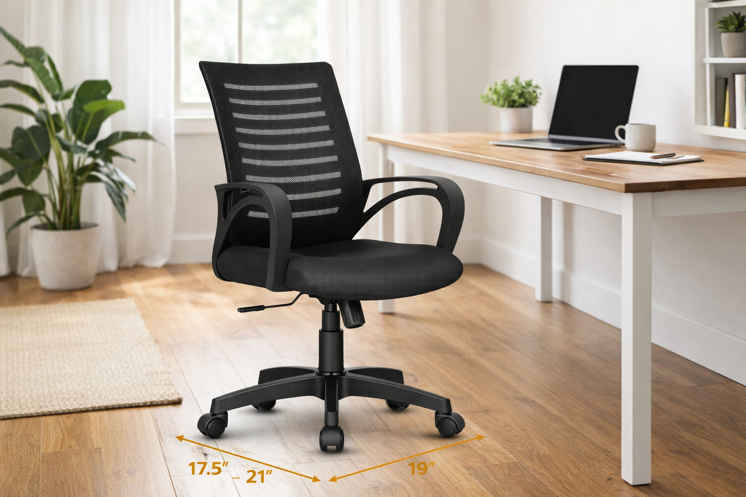Image of MAESTRO The Rolling Ergonomic Comfort Chairs for Office Use: The Medium Back Chair Fabric Office Conference Chair