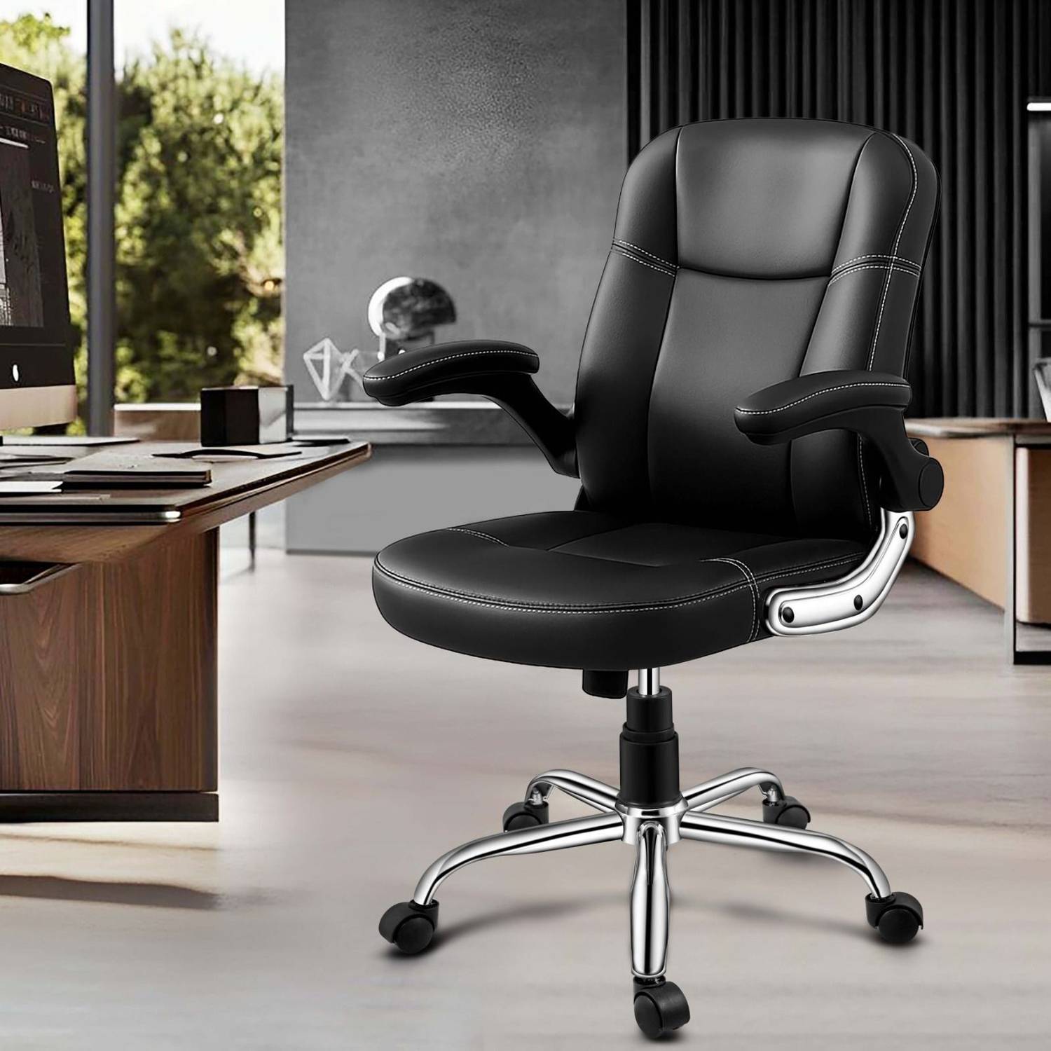 Oakcraft Oakcraft Executive Pro Leatherette Office Executive Chair