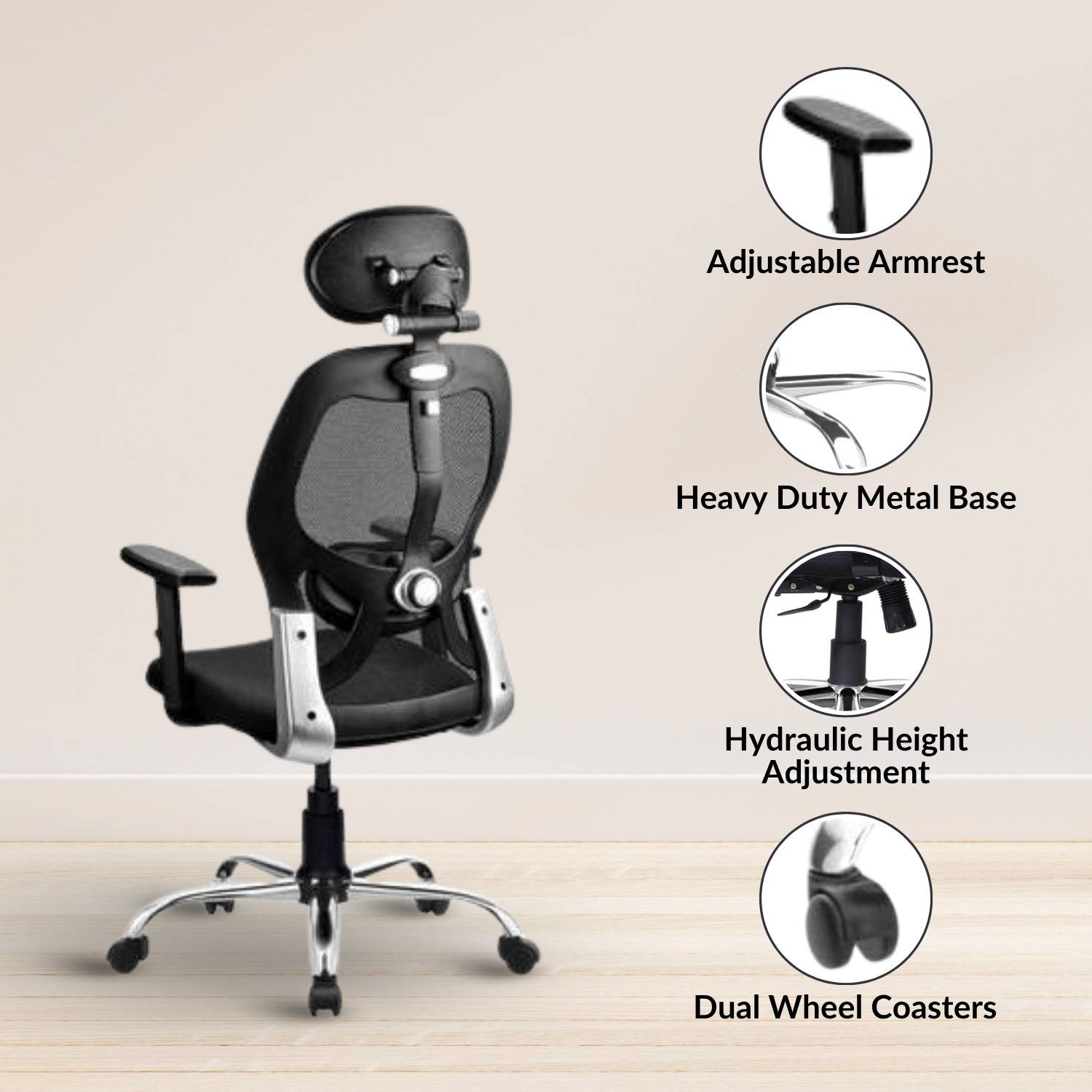 ACTIVA Marvel Ergonomic Pro High Back Office Chair - Image 4