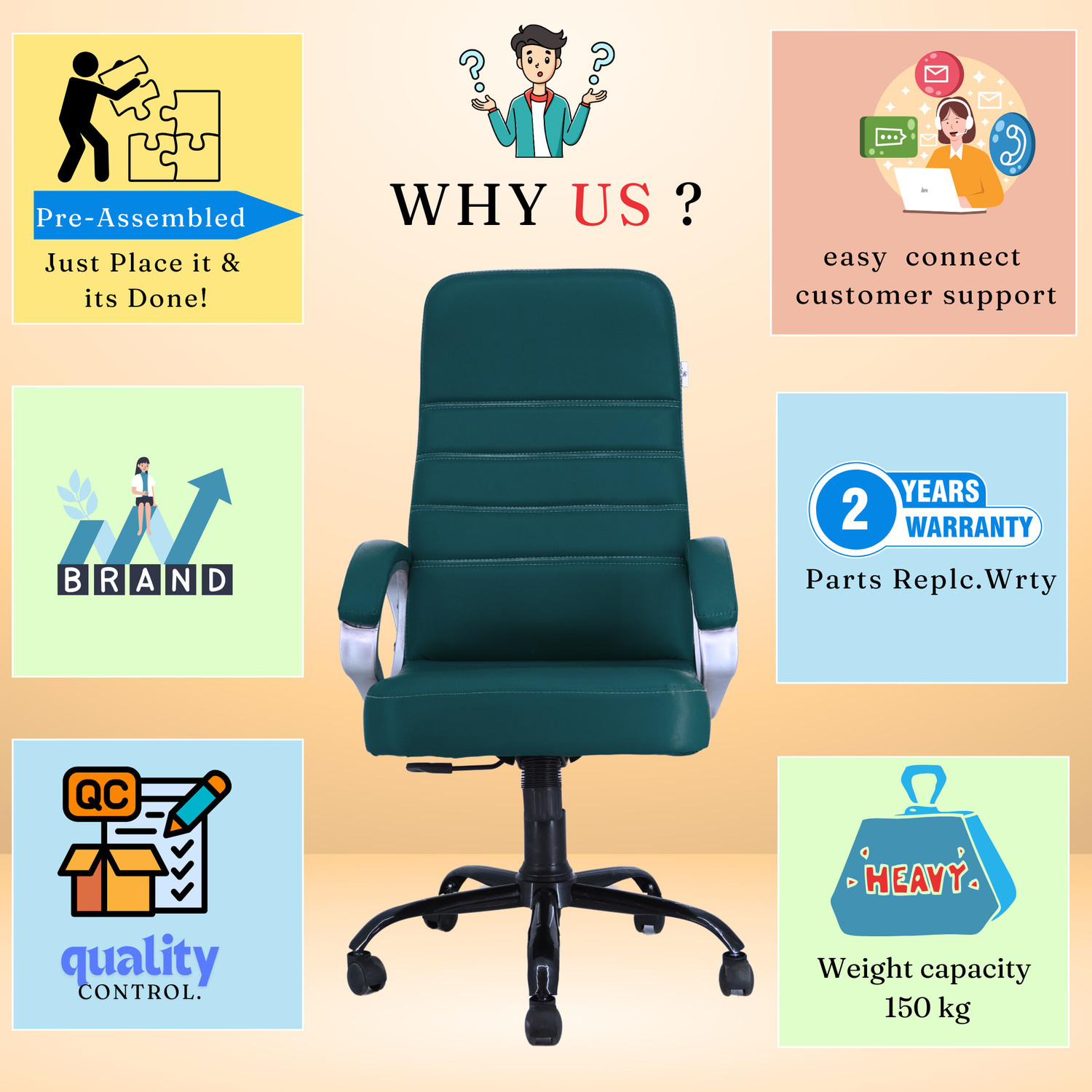Image of zidle ROLEX Premium Leather executive /Boss work from home /office Chair with 1 yrs wrty Leather Office Executive Chair
