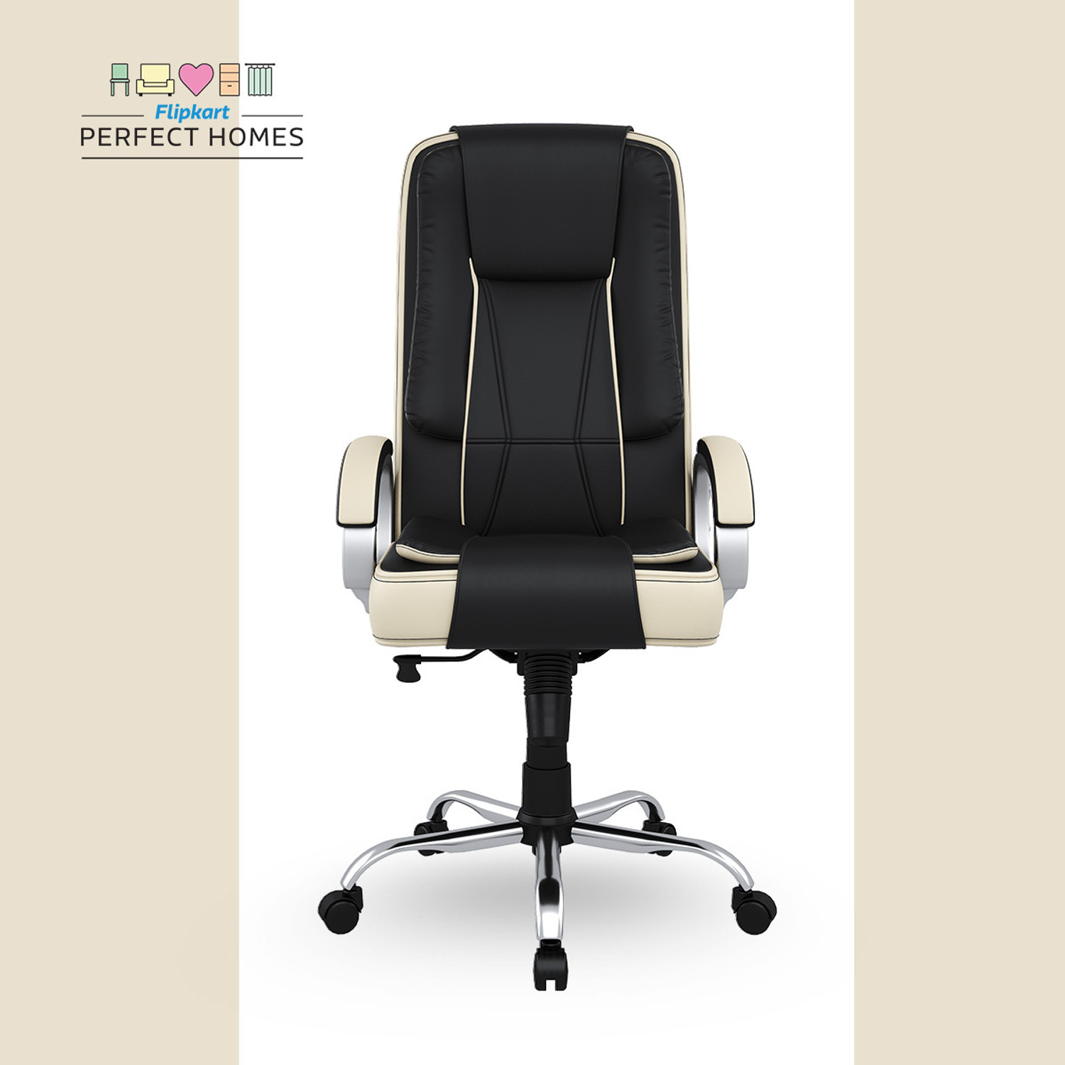 Image of Flipkart Perfect Homes Ezra Split Leather Office Adjustable Arm Chair