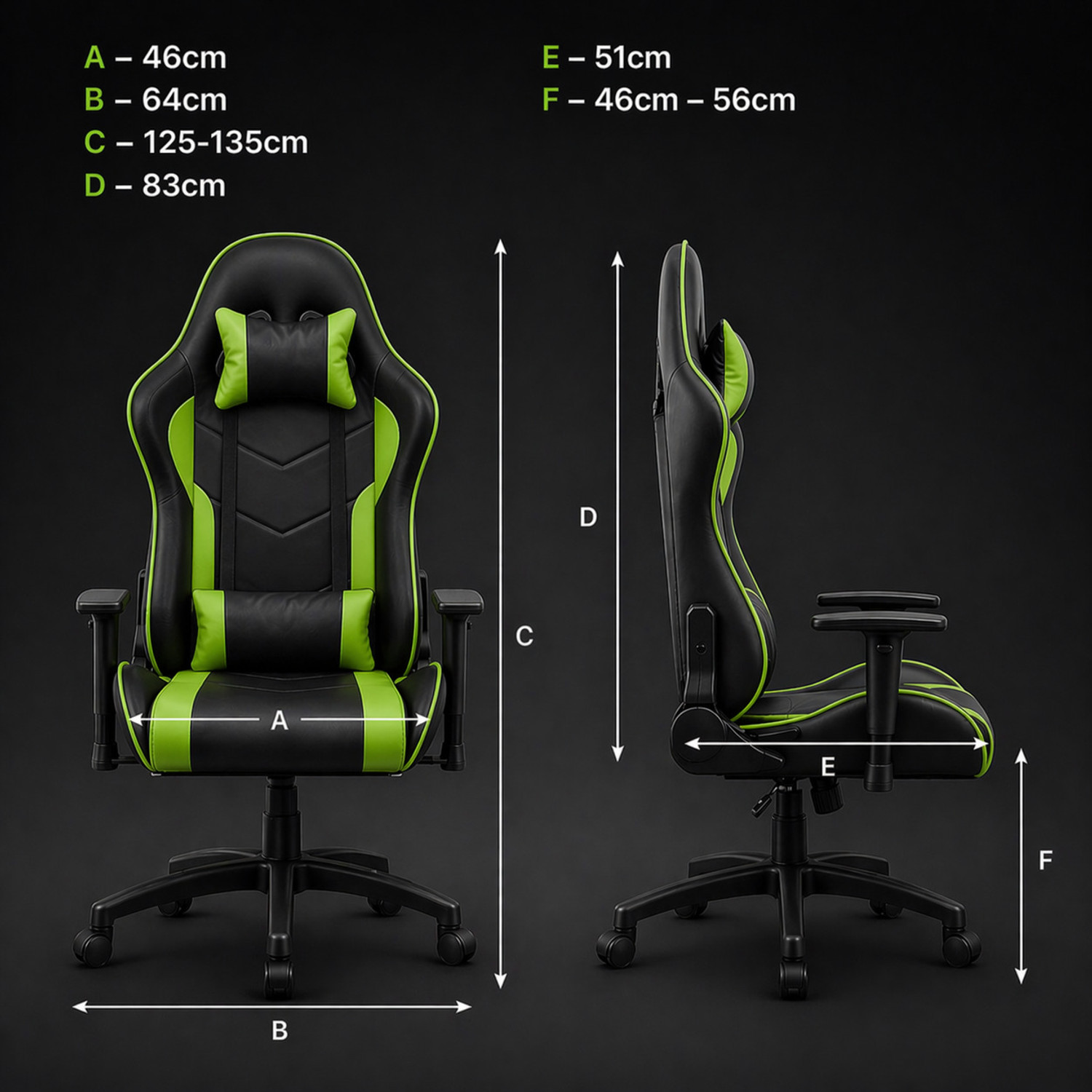 Image of Sun office furniture SOF-07 GAMING CHAIR GREE Gaming Chair