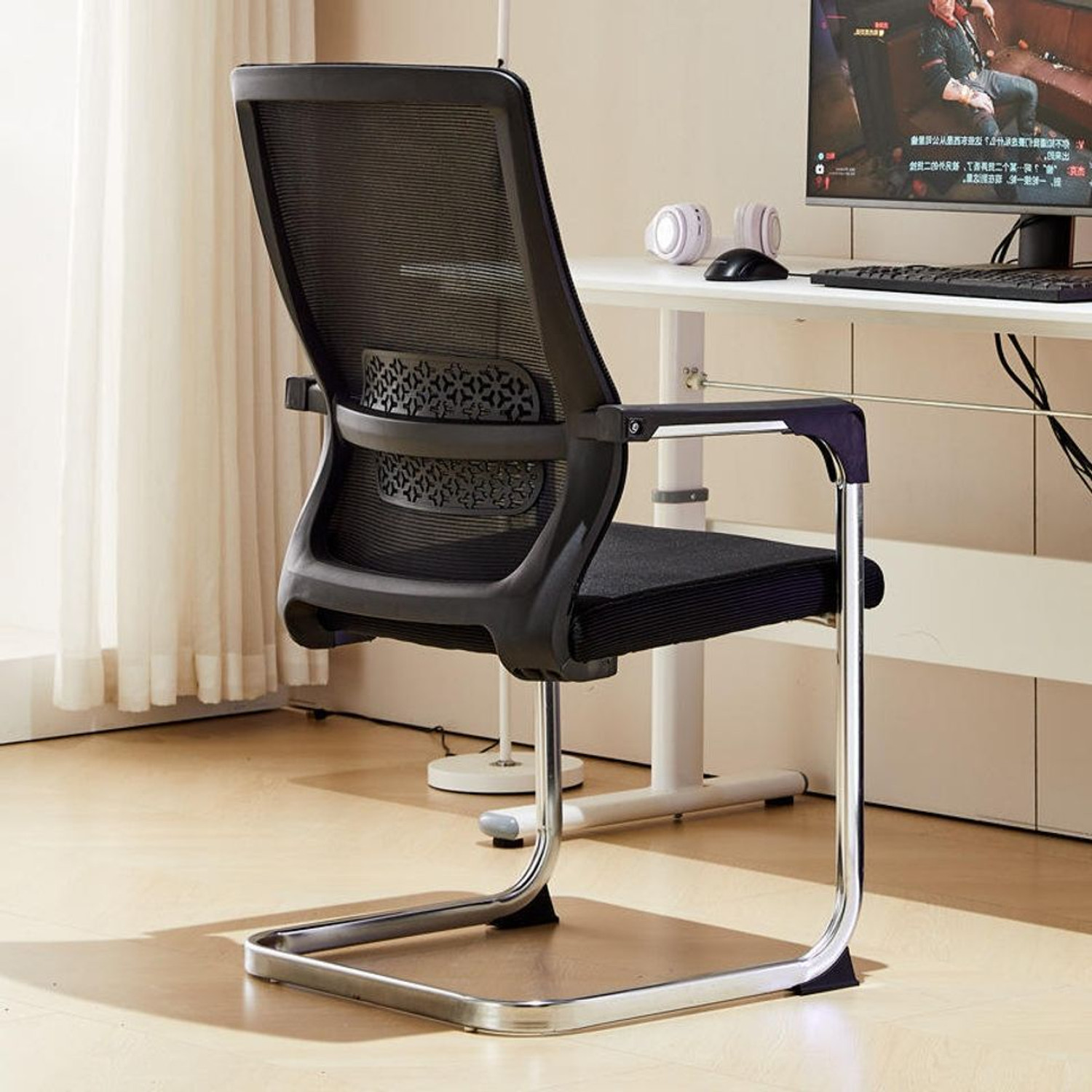 Image of OakAura Office Chair, Studing & Gaming Chair, Home Desk Chair, Library & Reception Chair Mesh Office Arm Chair