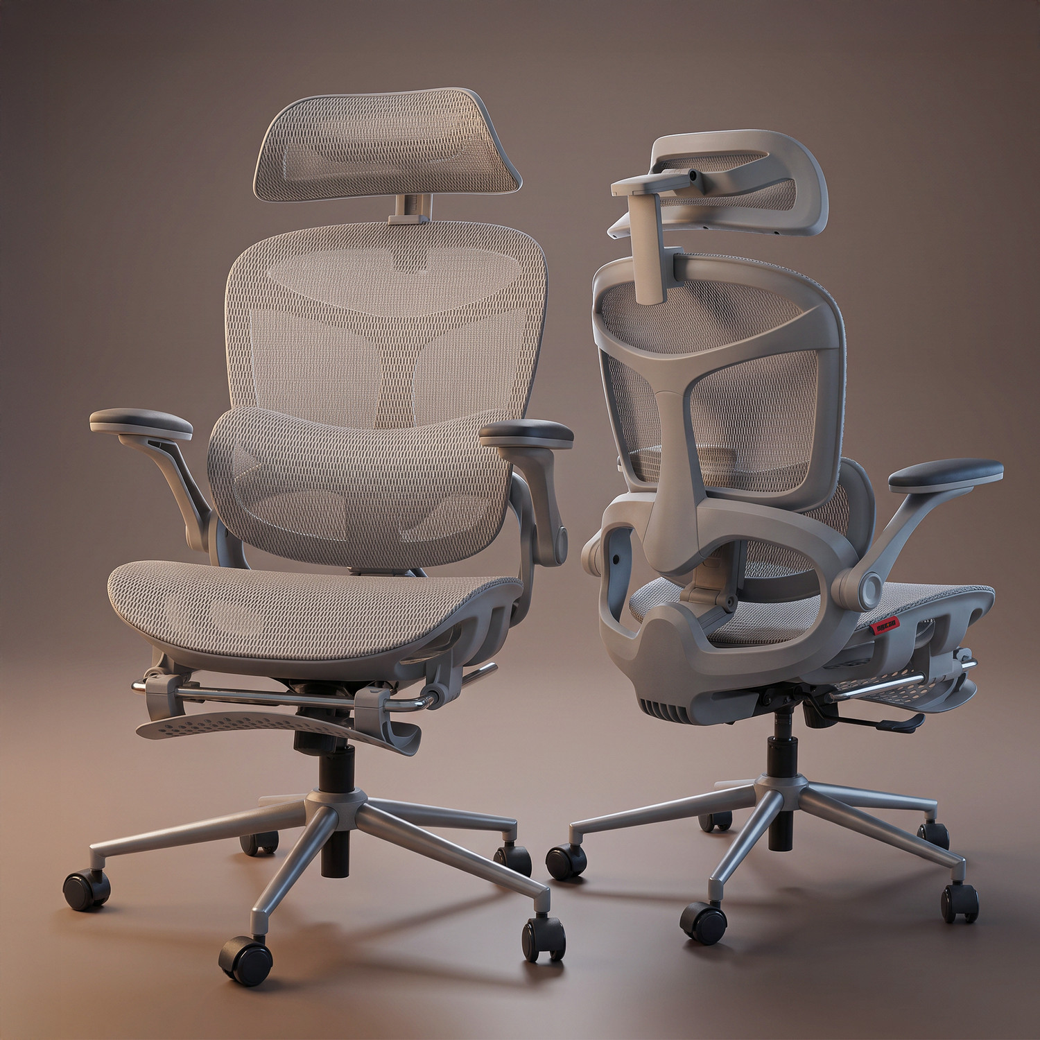 Image of Drogo Ergotune Ergonomic Office Chair with 7-Gear Lumbar Support and 3D Armrests Mesh Office Executive Chair