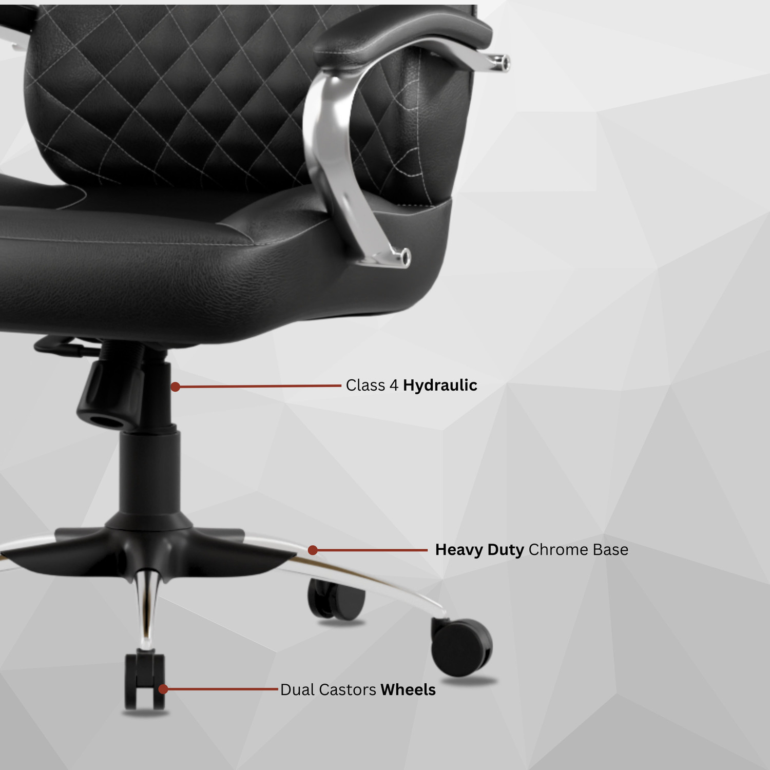 Image of beaatho Zen | High Back Revolving Chair with Integrated Lumbar Support Leatherette Office Executive Chair
