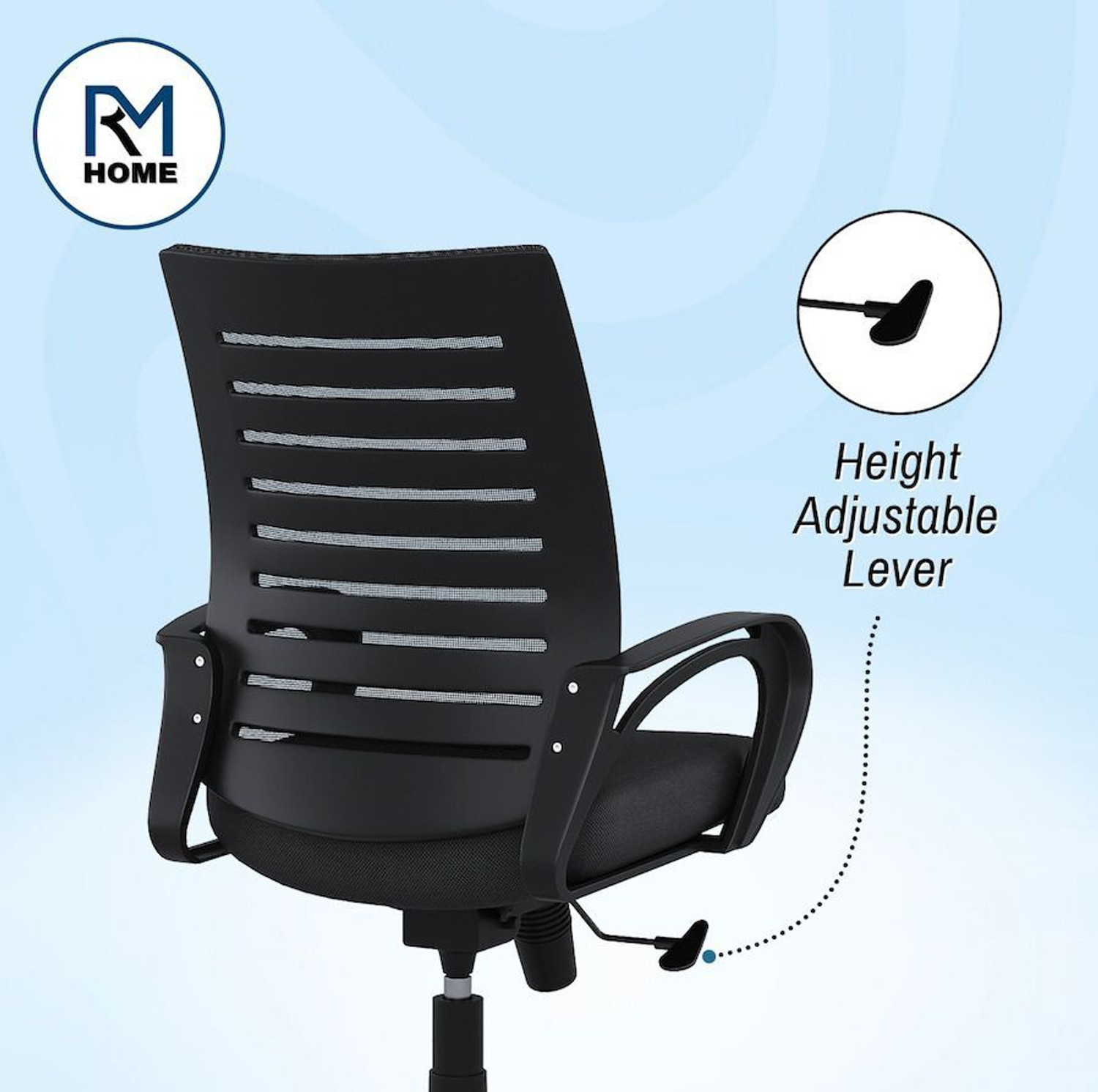 Image of RM HOME Tivra Mid Back Fabric Office Executive Chair