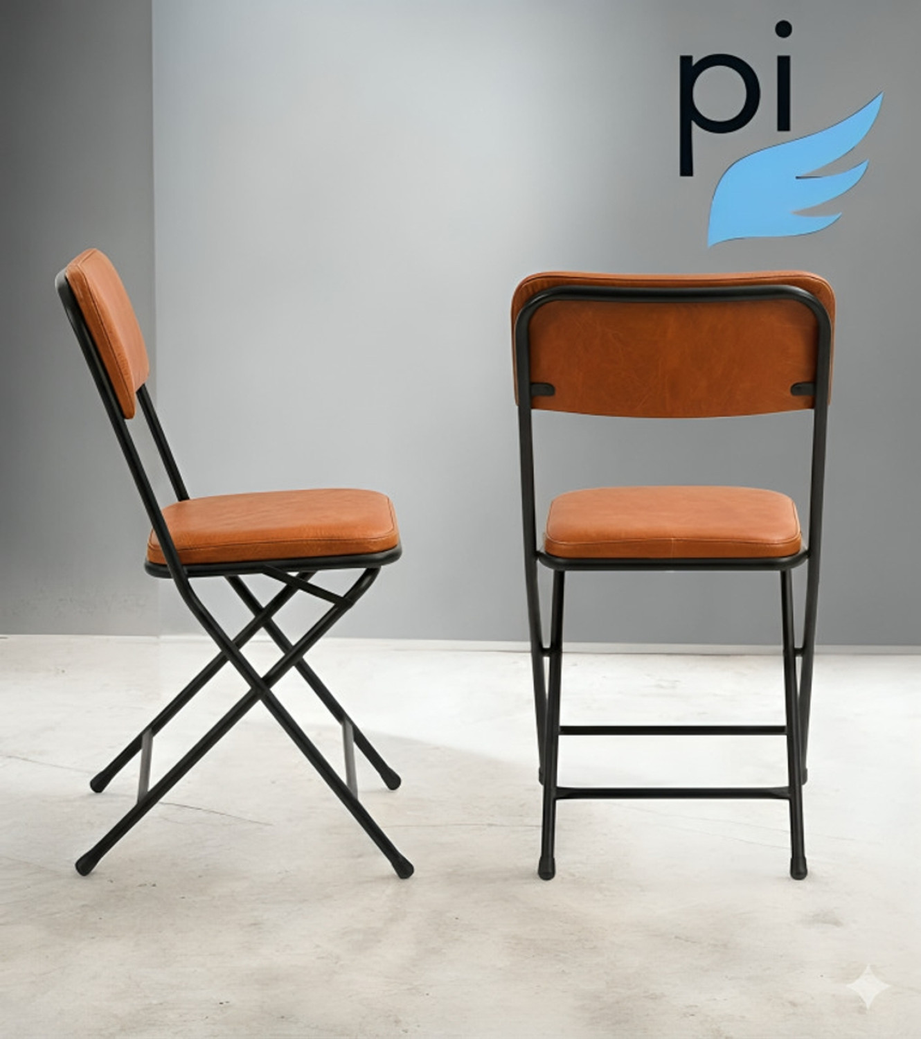 Image of Pace-Innovations Folding Stool Chair with Foot Rest for Home & Kitchen /Restaurant /Outdoor Chair, Cotton Blend Study Folding Chair