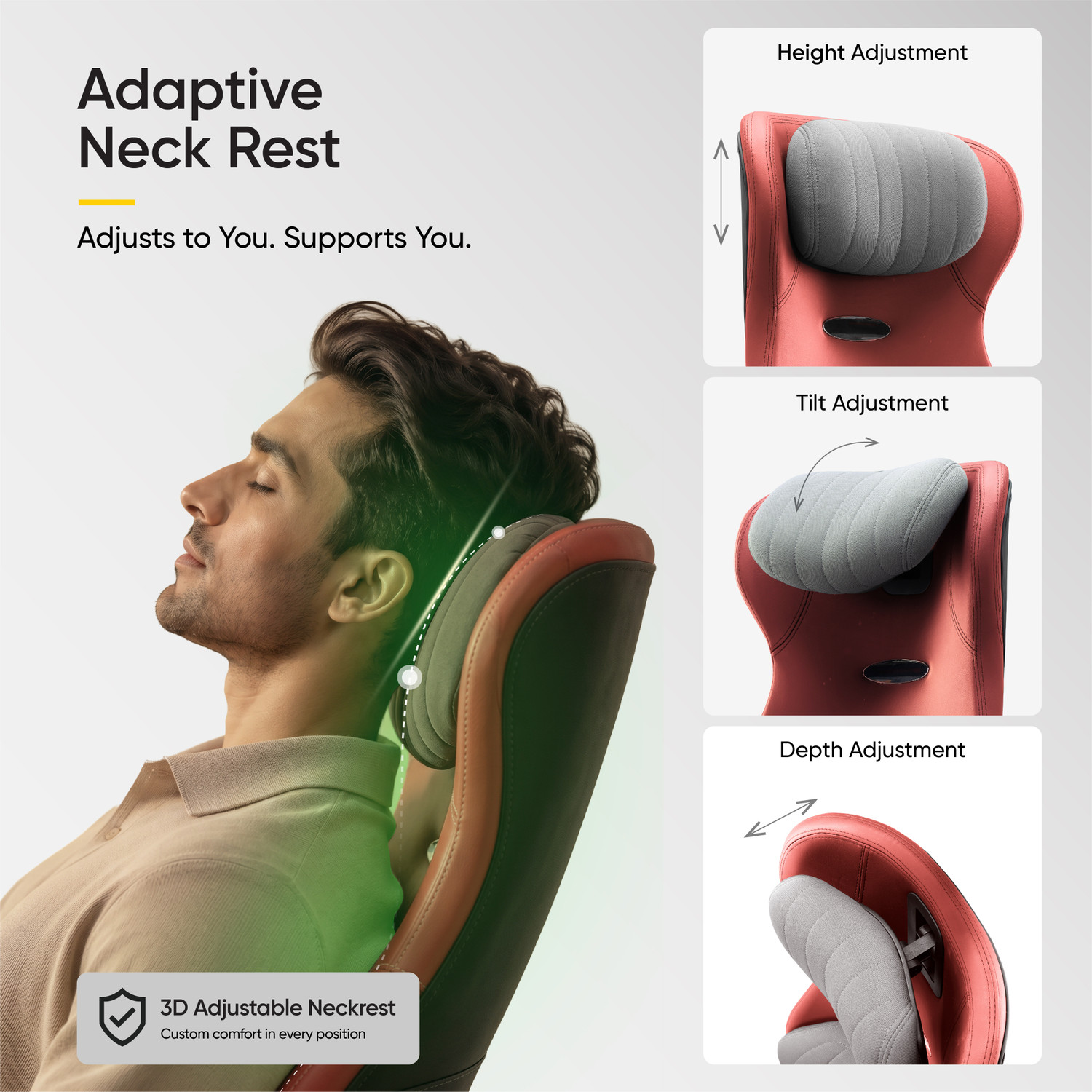 Image of Frido Premium ErgoLuxe Executive Office Chair | Lumbar Support | 3D Adjustable Armrest Leather Office Executive Chair