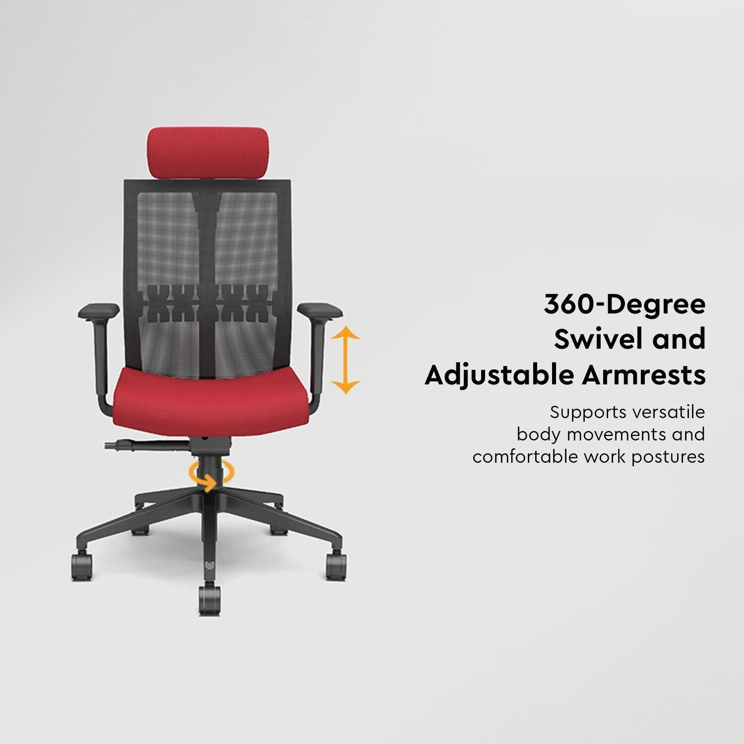 Image of Interio by Godrej Aero High Back Nylon Office Executive Chair