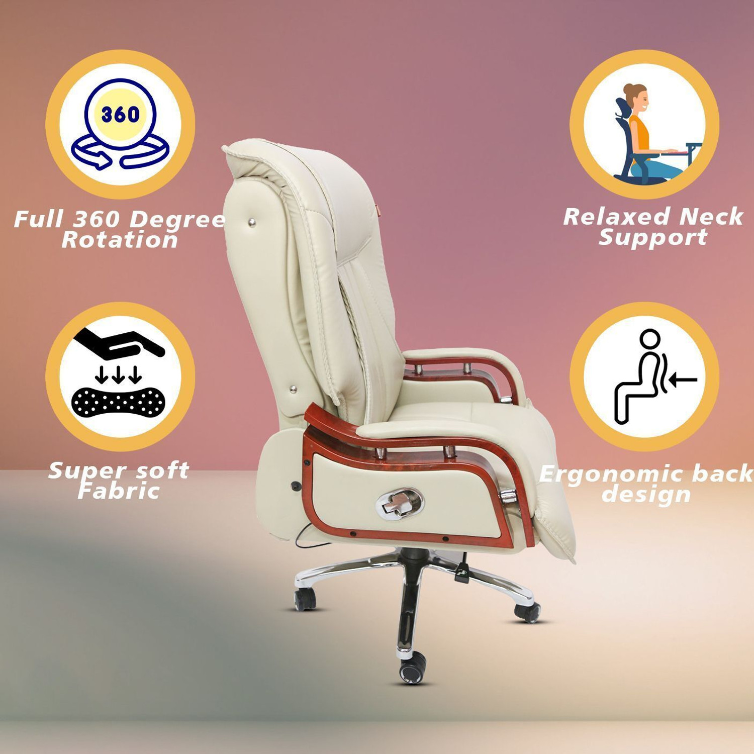 Image of Guru Recliner Leatherette Office Executive Chair