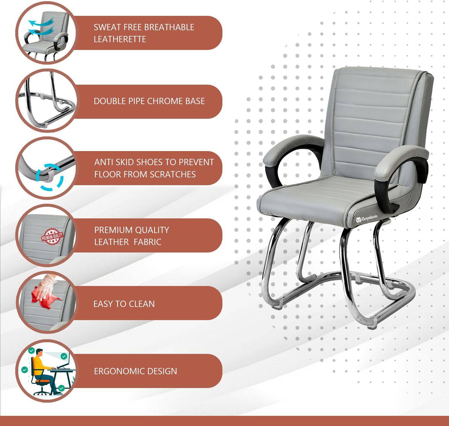 Apple Furniture Leatherette Office Arm Chair - Image 5