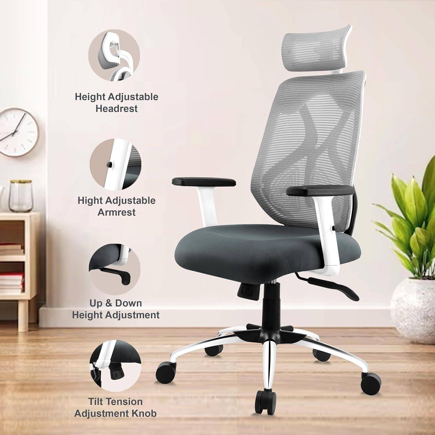 ASTRIDE Ergofit Ergonomic High Back Office Chair - Image 3