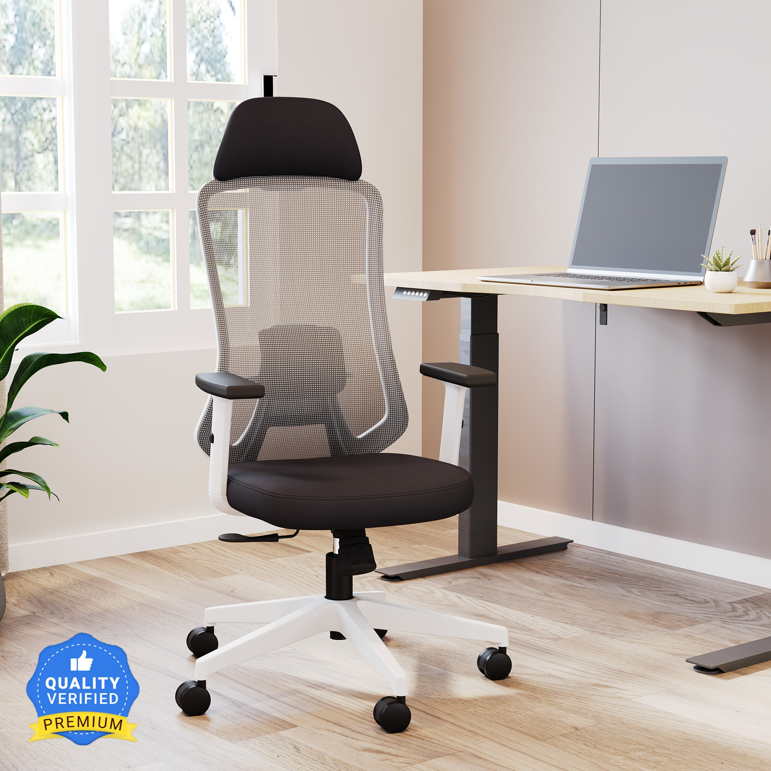 Image of CARLTON LONDON ErgoSmart Fabric, Mesh Office Adjustable Arm Chair