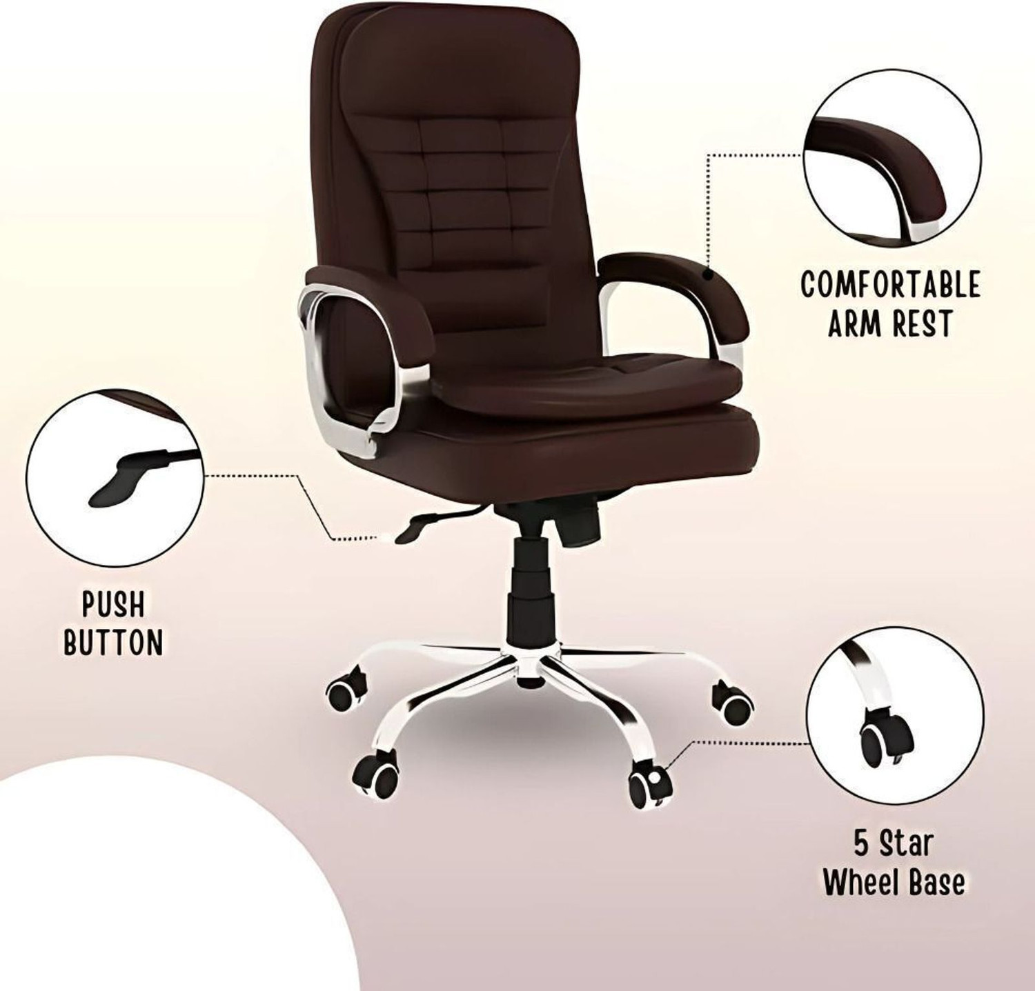 Image of COZY CUB Leatherette Office Executive Chair