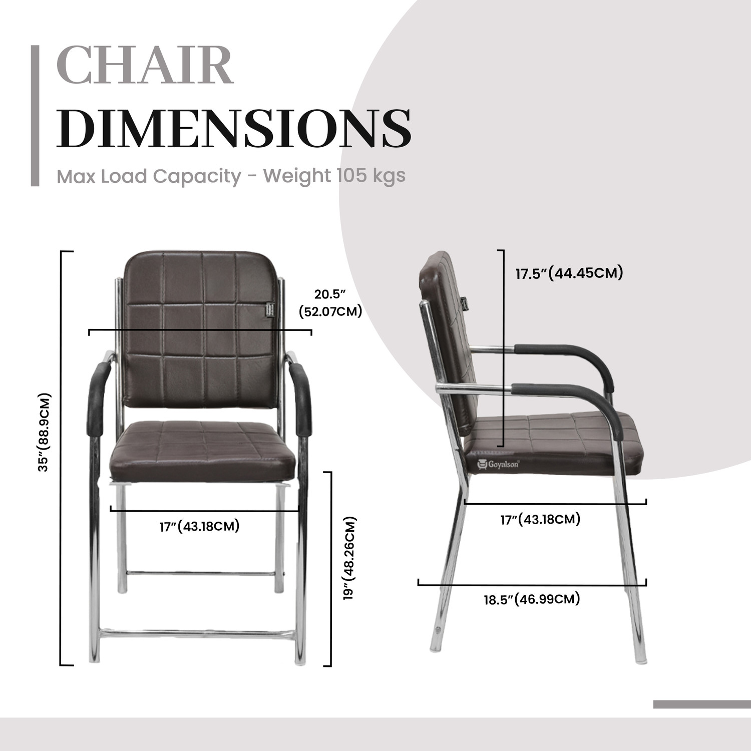 Image of OFFICE SEATING Comfortable Office Visitor Study Computer Home work reception Chair Leatherette Office Visitor Chair