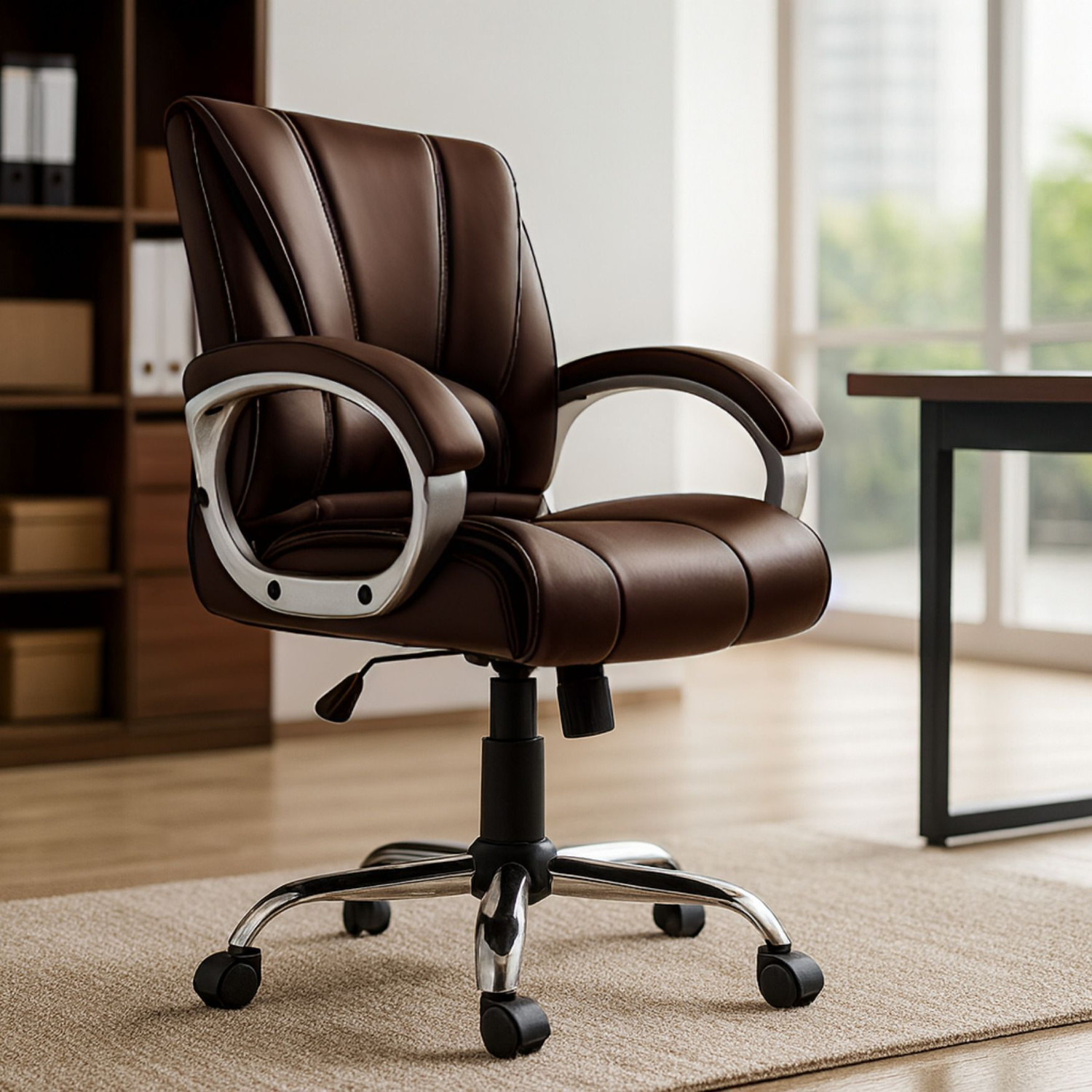 Image of zidle Aplha revolving chair Leatherette Office Adjustable Arm Chair