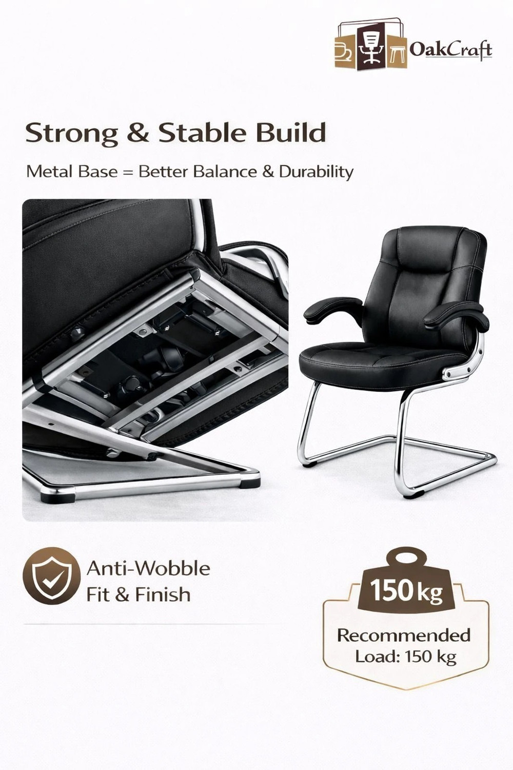 Image of Oakcraft 01 Visitor Leatherette Office Executive Chair