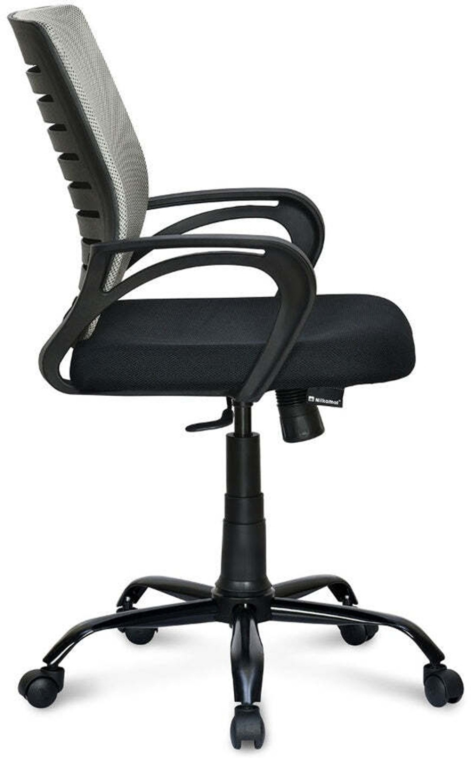 Image of Nilkamal Giza Mid Back Ergonomic | Adjustable Height | Swivel | Push Back | Executive Fabric Office Arm Chair