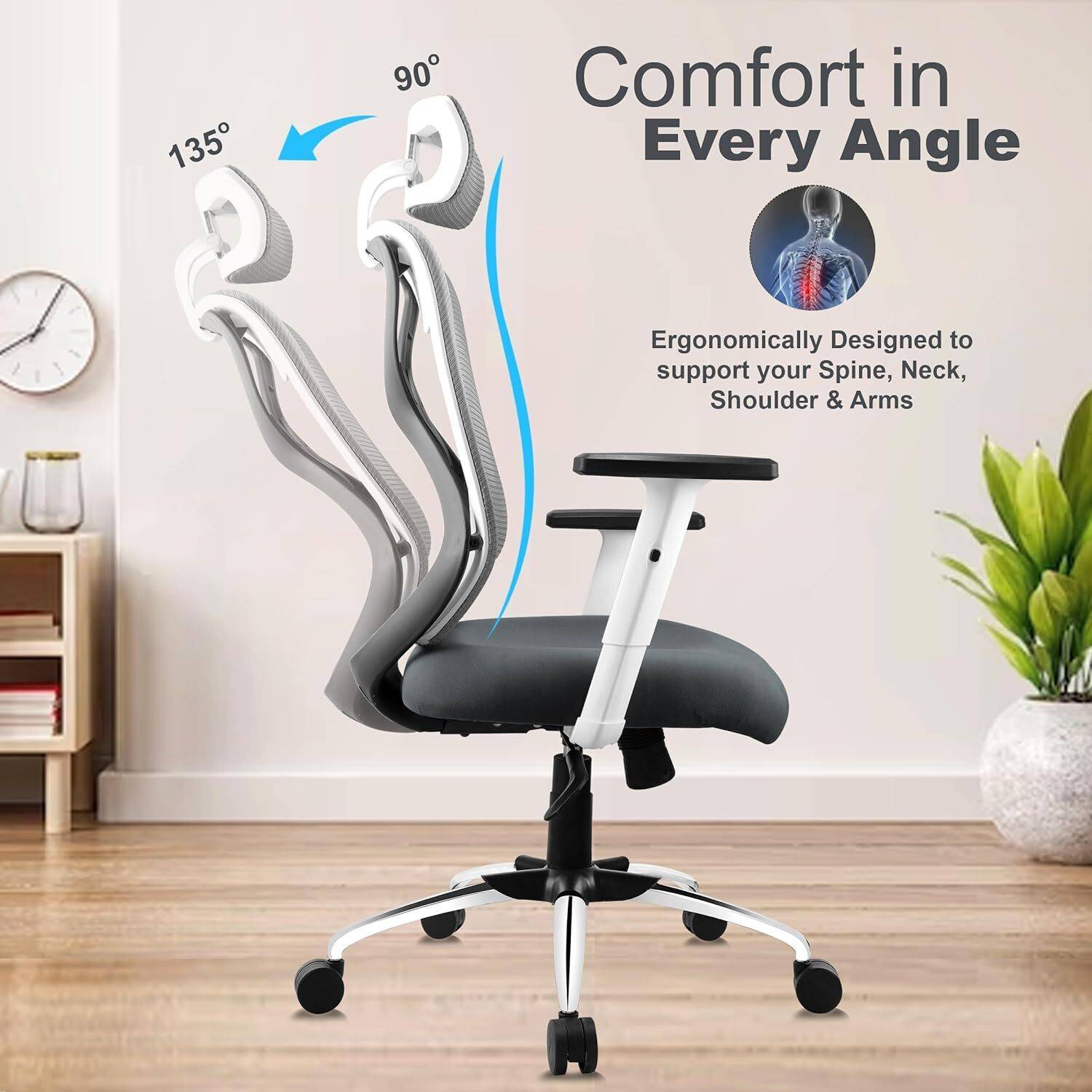 ASTRIDE Ergofit Ergonomic High Back Office Chair - Image 4