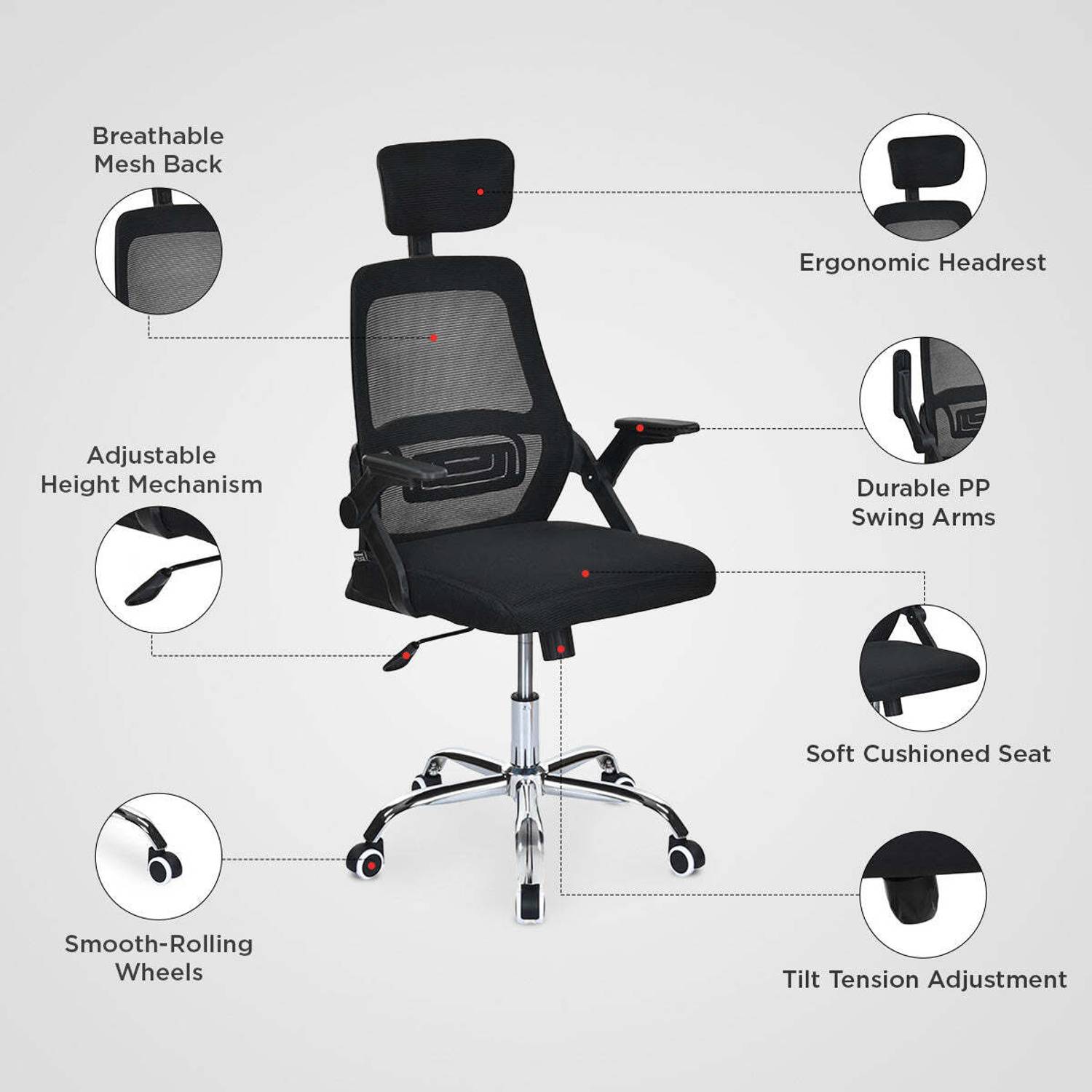 Nilkamal Vergo High Back Office Chair - Image 3