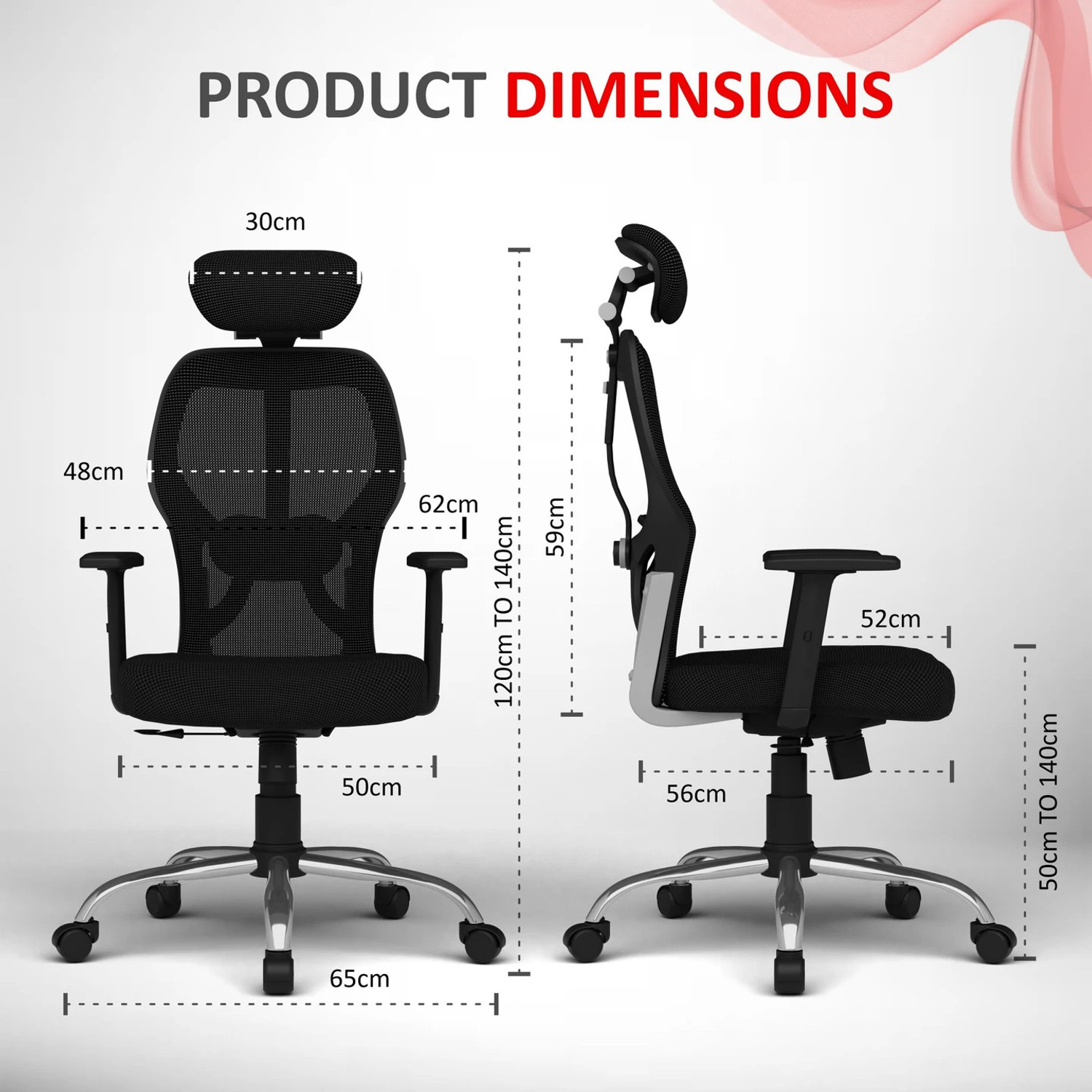 Image of SEATFIT Mesh Office Adjustable Arm Chair