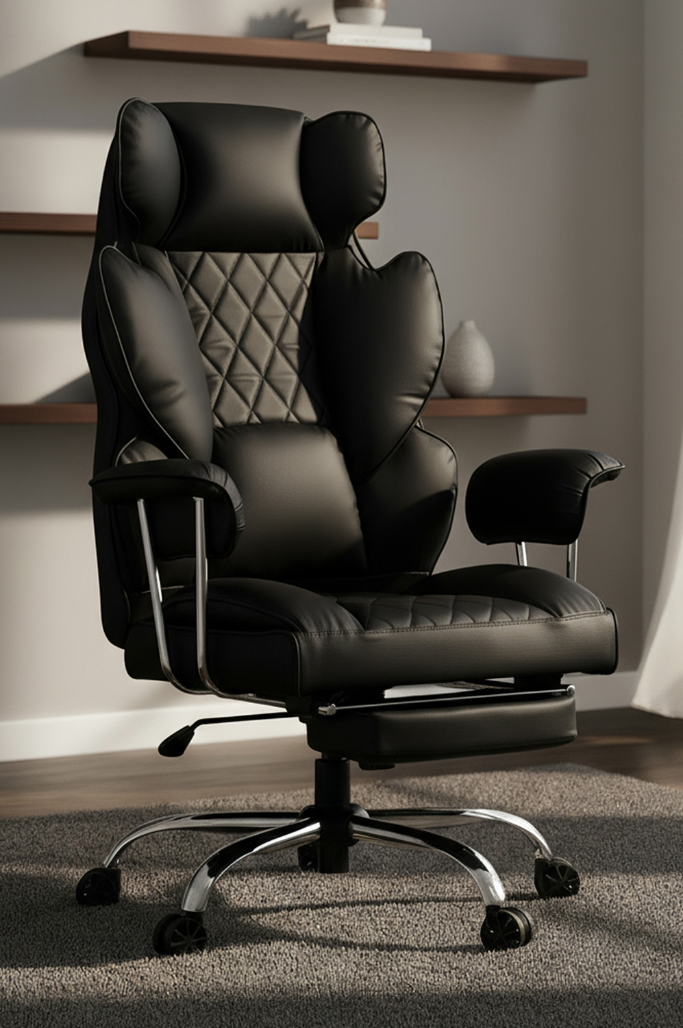 Image of Drogo Ergonomic Computer Office for Work from Home 400LBS CushionSeat Armrest PU Leather Office Executive Chair
