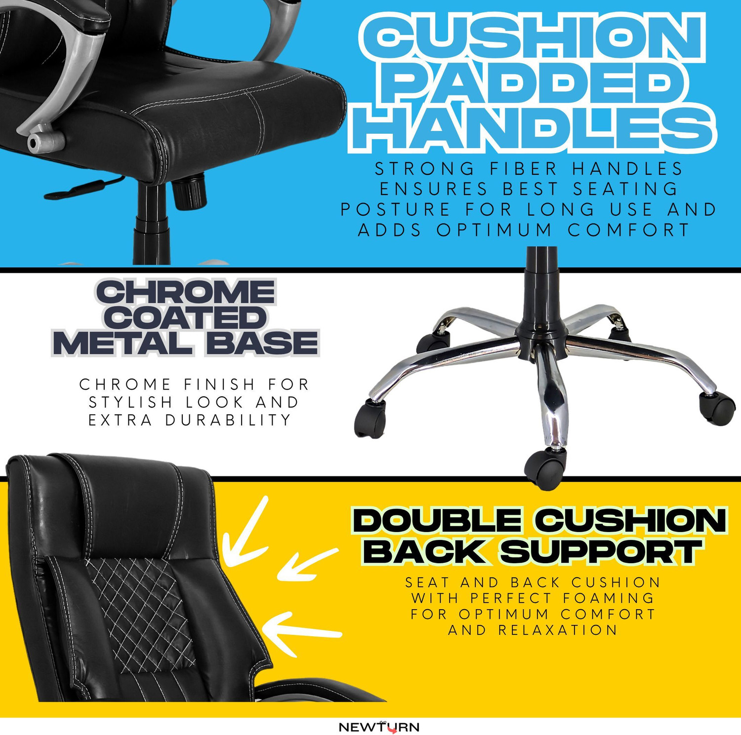 Image of CLASSELA premium leatherette ergonomic Boss revolving office chair with 2 years Warranty Leatherette Office Executive Chair