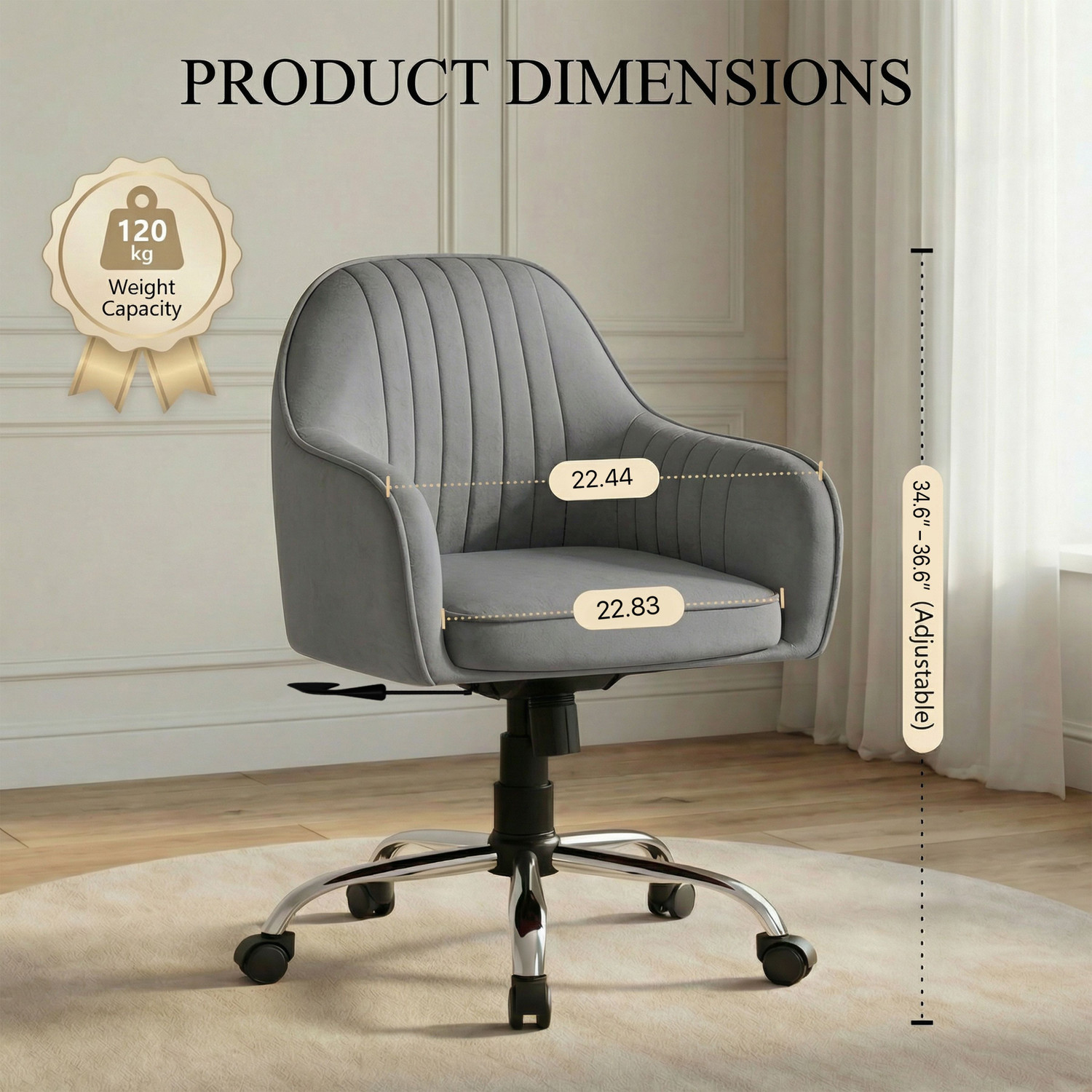 Image of SEATFIT Ergonomic Office Chair with Recline, 360 Swivel & Adjustable Height Full-Aniline Leather Office Executive Chair