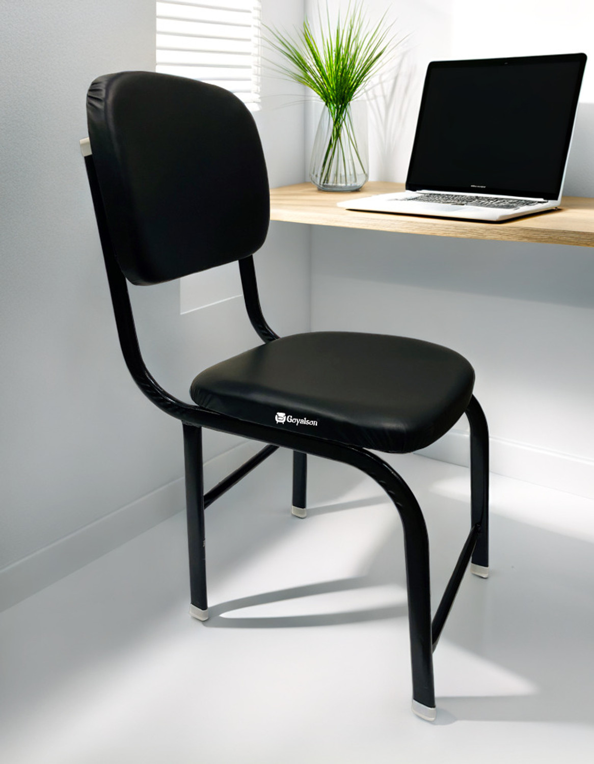 Image of RATISON Office Visitor Study Without arm Rest with Iron Frame H Type Leatherette Office Visitor Chair