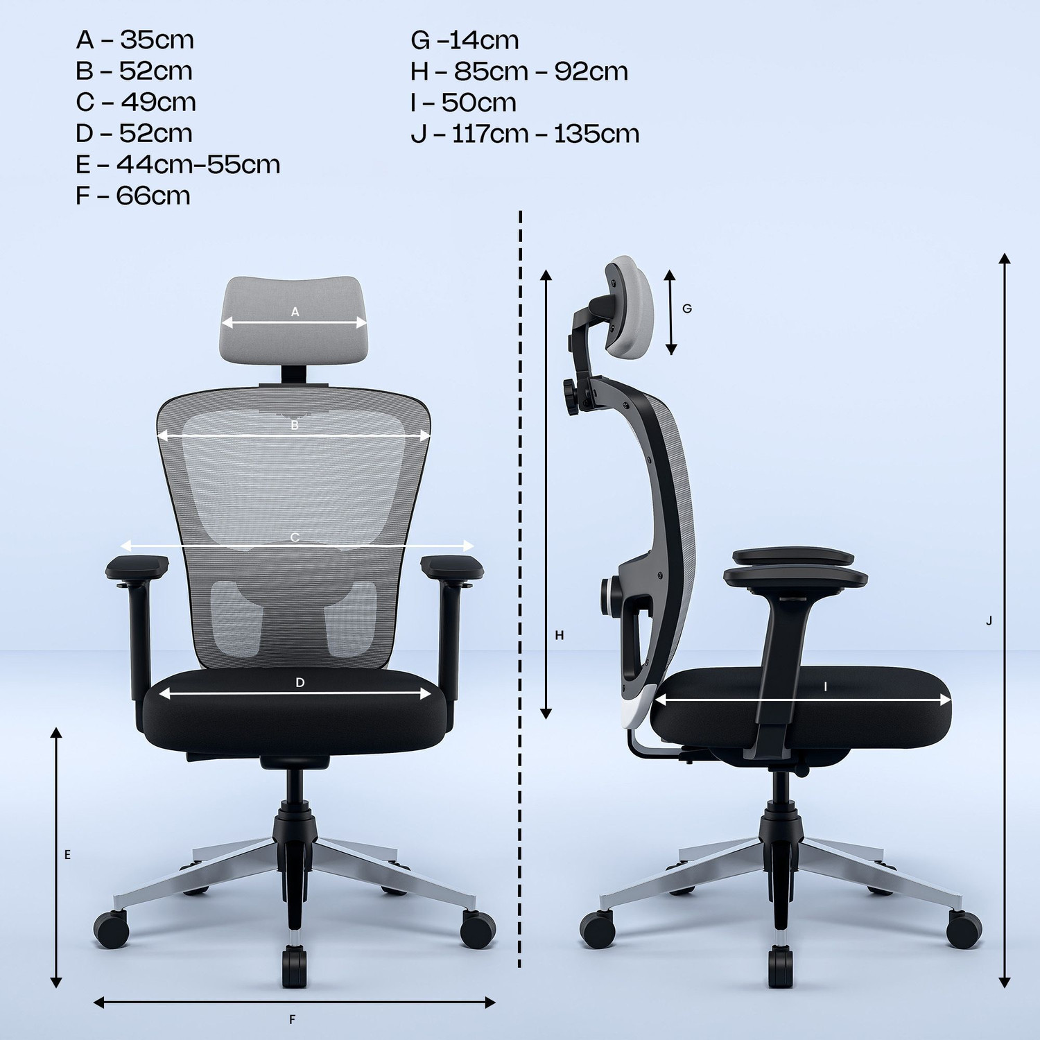 Image of GREEN SOUL Jupiter Pro High Back Ergonomic| Intelli-Adapt Recline| Wired Korean Mesh Office Adjustable Arm Chair