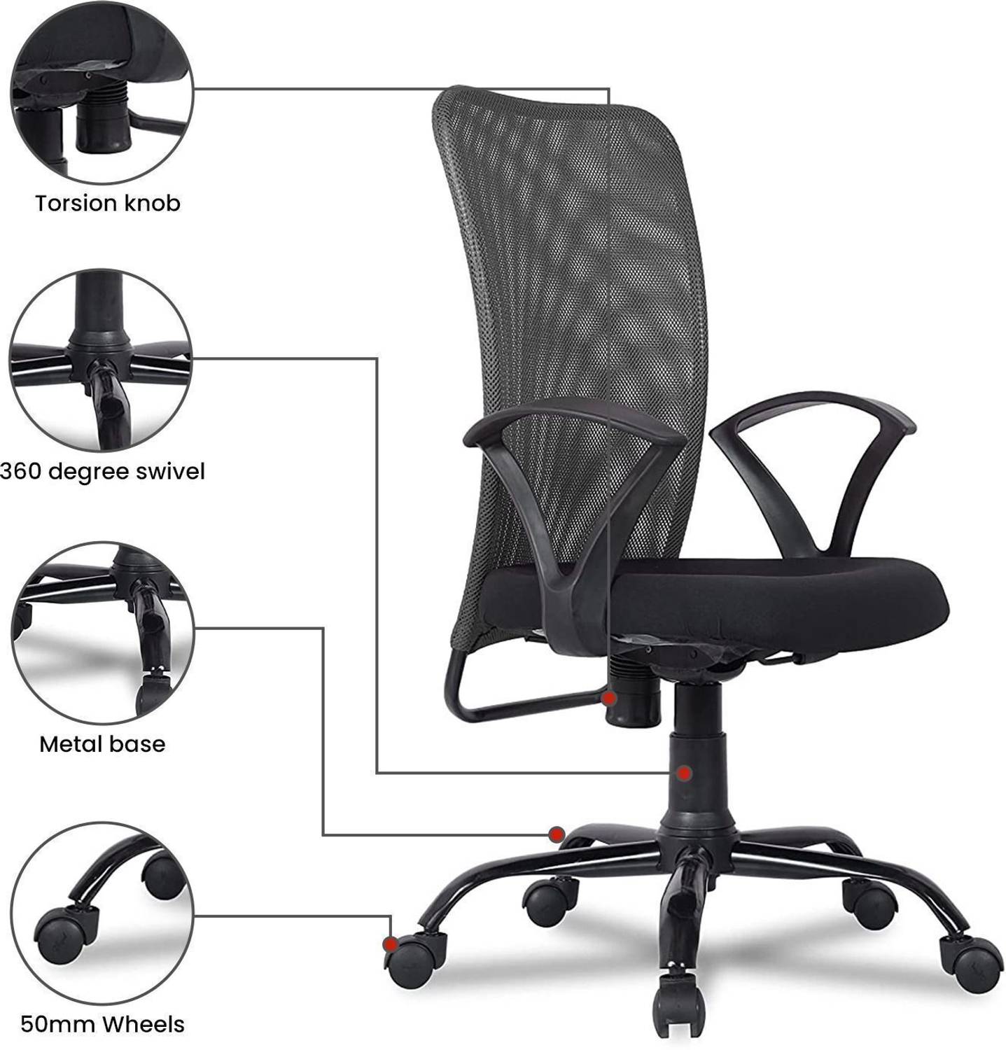 GREEN SOUL Seoul Mid Back Ergonomic Chair - Image 3