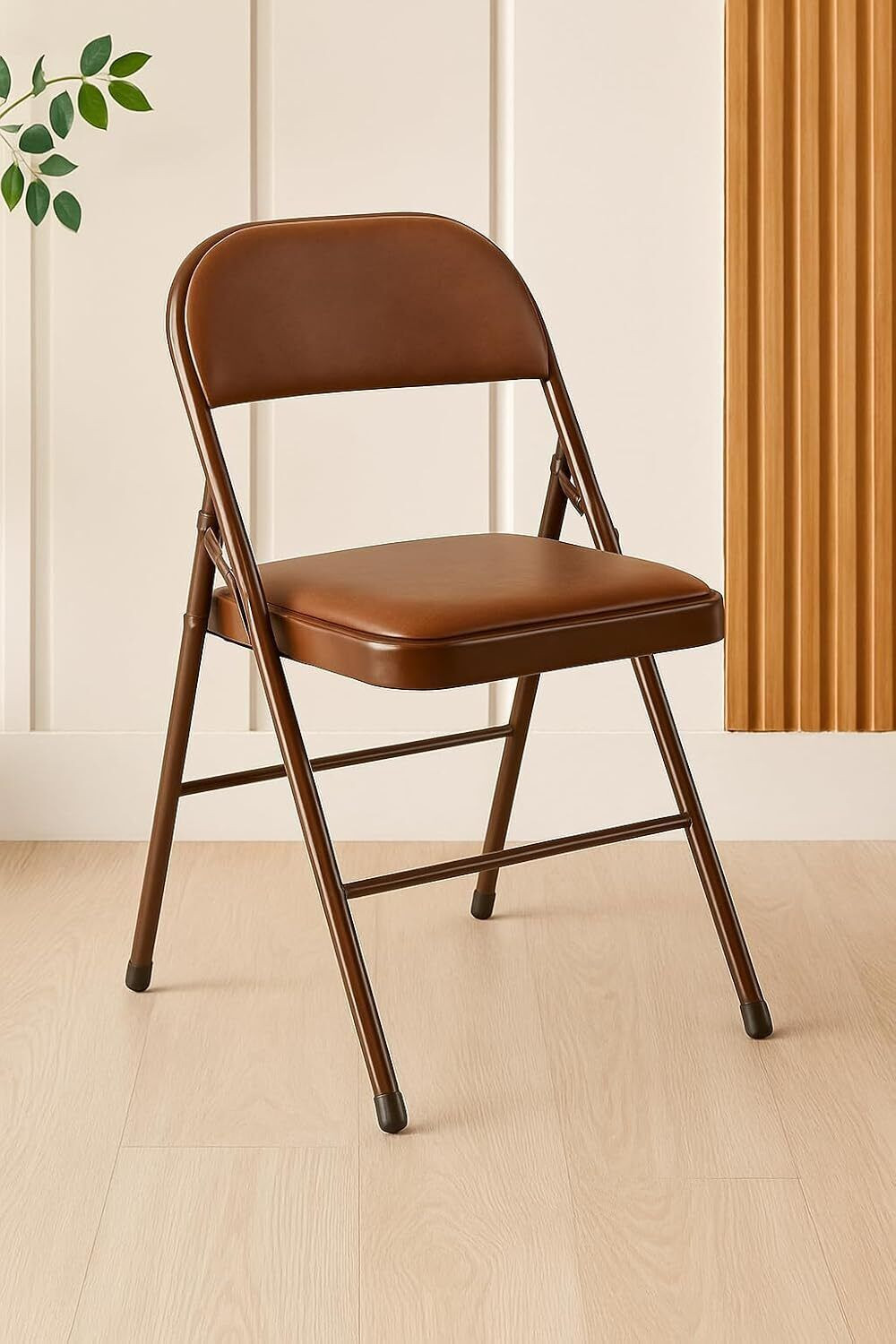 Image of DPI Metal Folding Chair Upholstered Leatherette for Space-Saving Design for home Cotton Study Folding Chair
