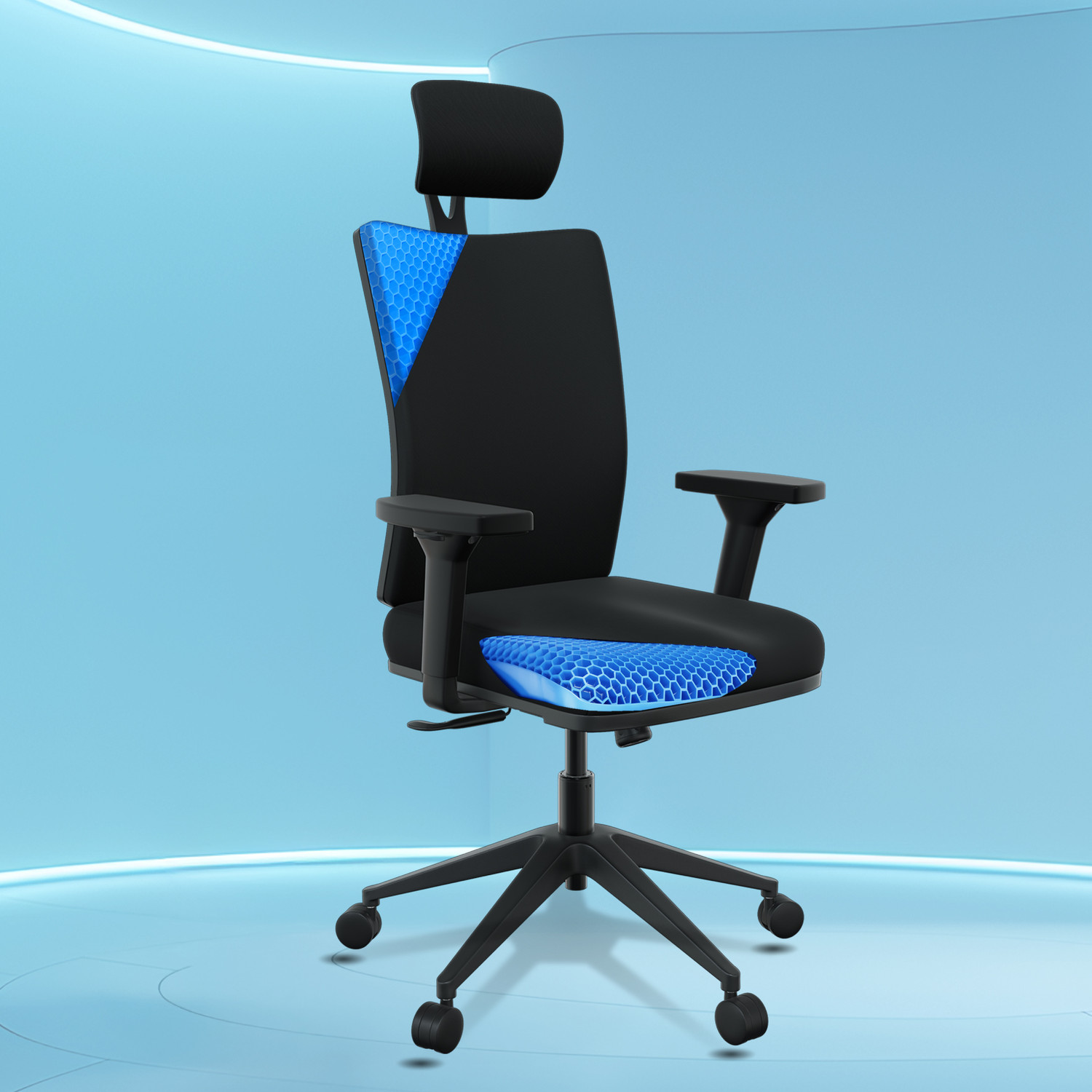 Image of The Sleep Company Onyx SmartGRID Premium Orthopedic High-Back Desk Chair for Office & Home Nylon Office Executive Chair