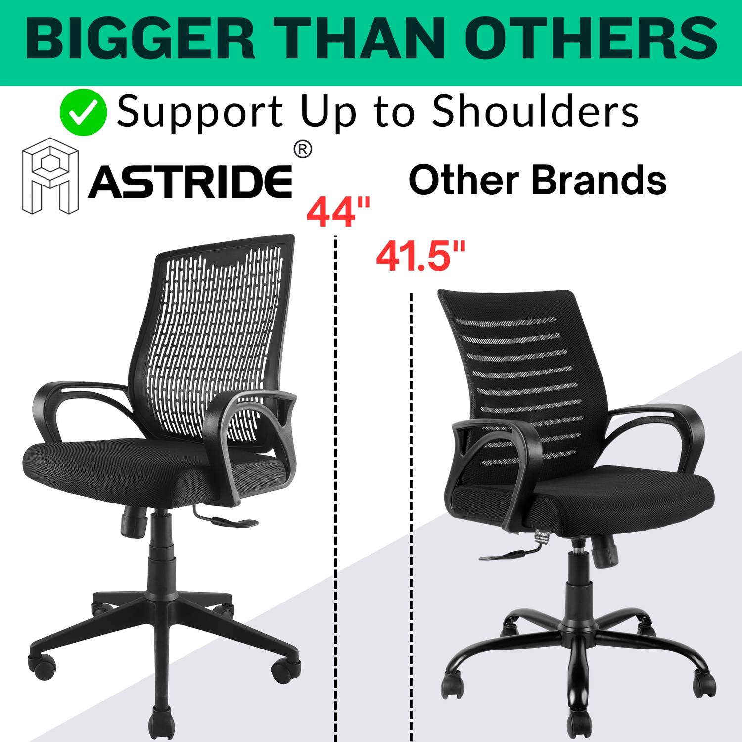 ASTRIDE Airsense Mid Back Office Chair - Image 2