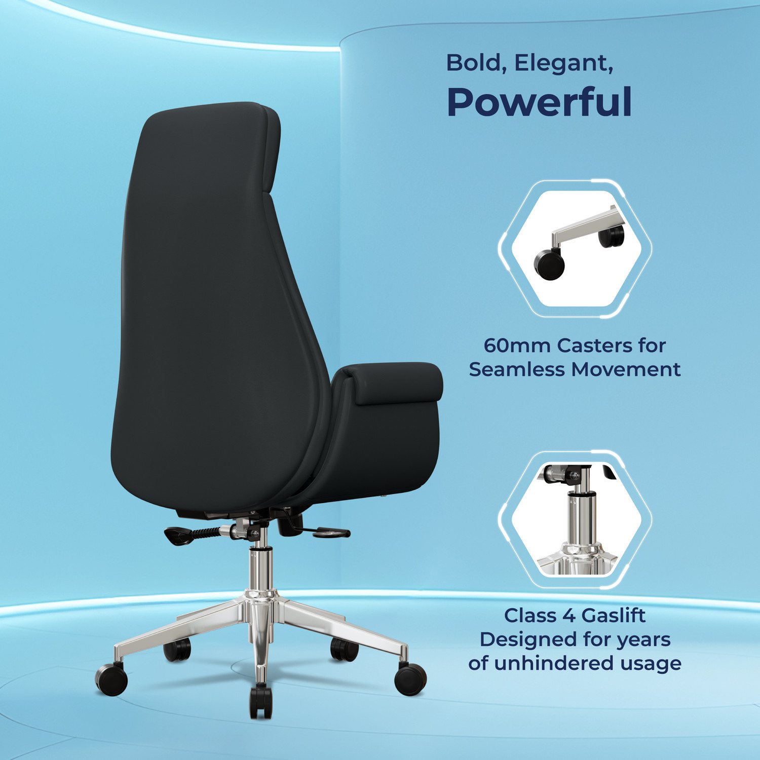 Image of The Sleep Company SmartGRID Aura Leatherette Office Executive Chair