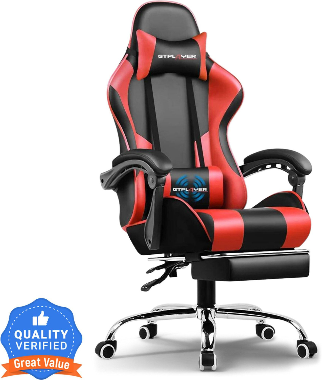 Image of GTPLAYER Leatherette Office Adjustable Arm Chair