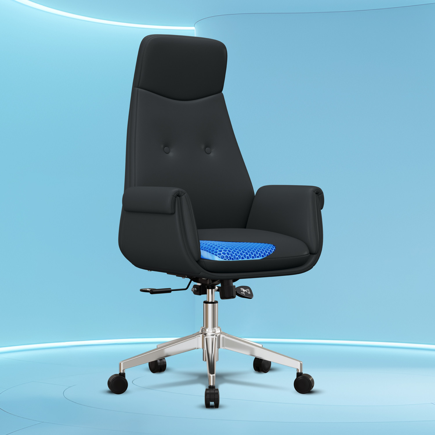 Image of The Sleep Company SmartGRID Aura Leatherette Office Executive Chair