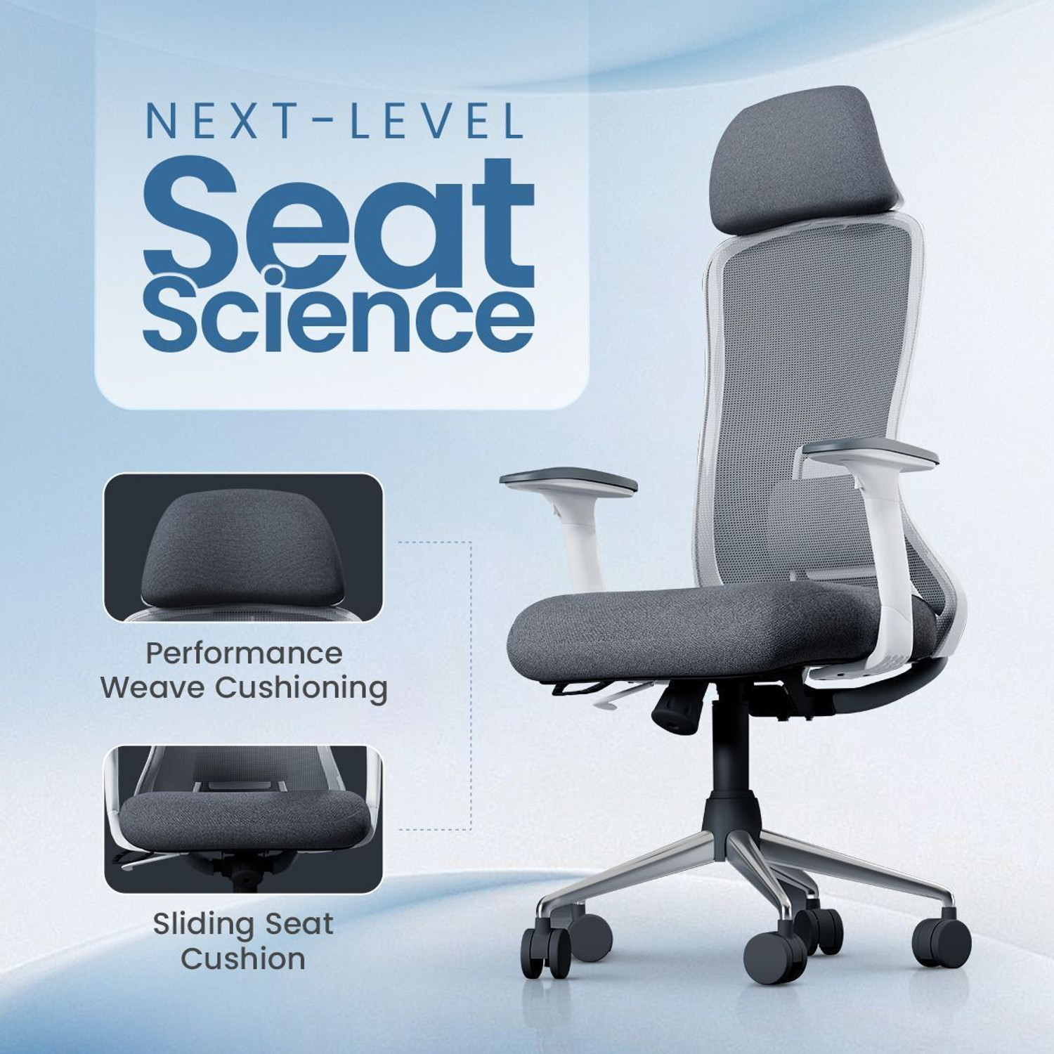 Image of IAFA Bosco High Back Ergonomic Office Chair With Heavy Duty Metal Base Mesh Office Adjustable Arm Chair