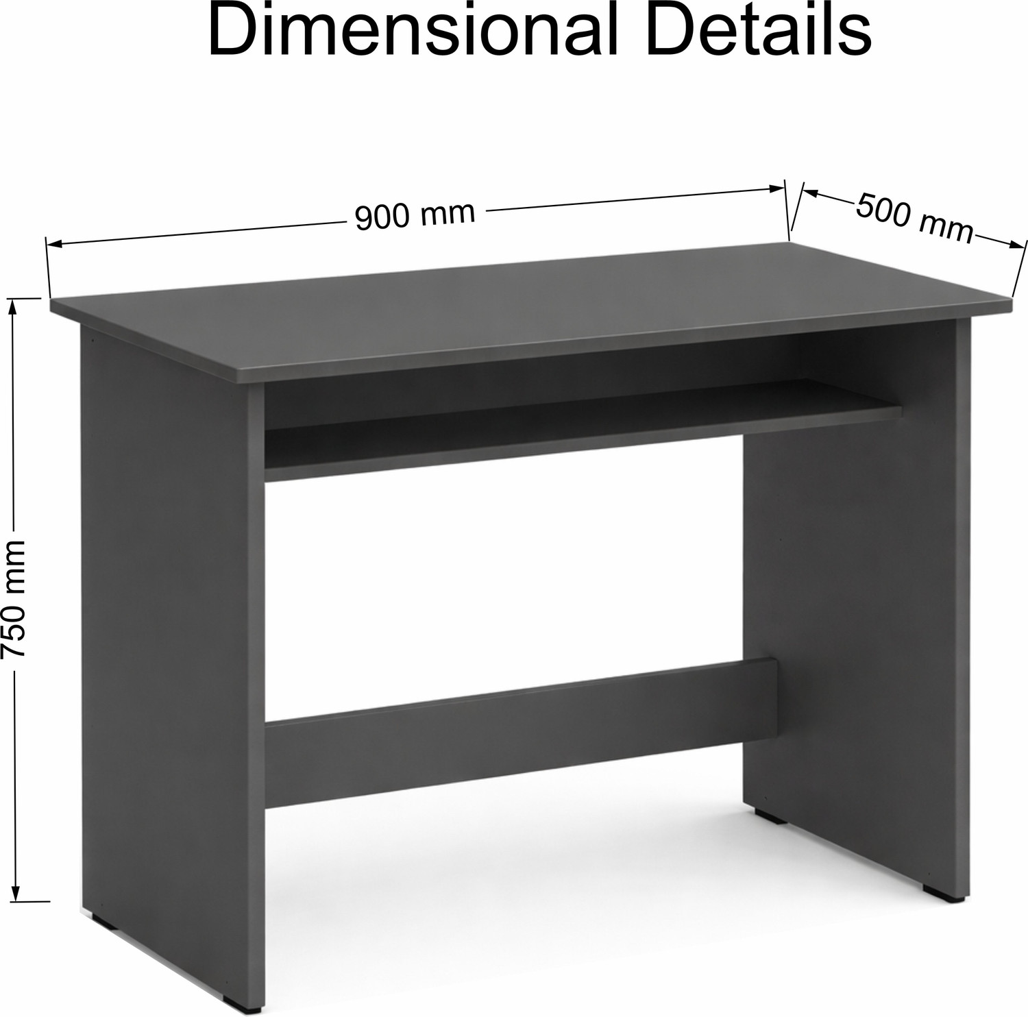 Image of Divysa Modern Study Desk Arrangement with Books, Laptop and Decor Engineered Wood Multipurpose Table